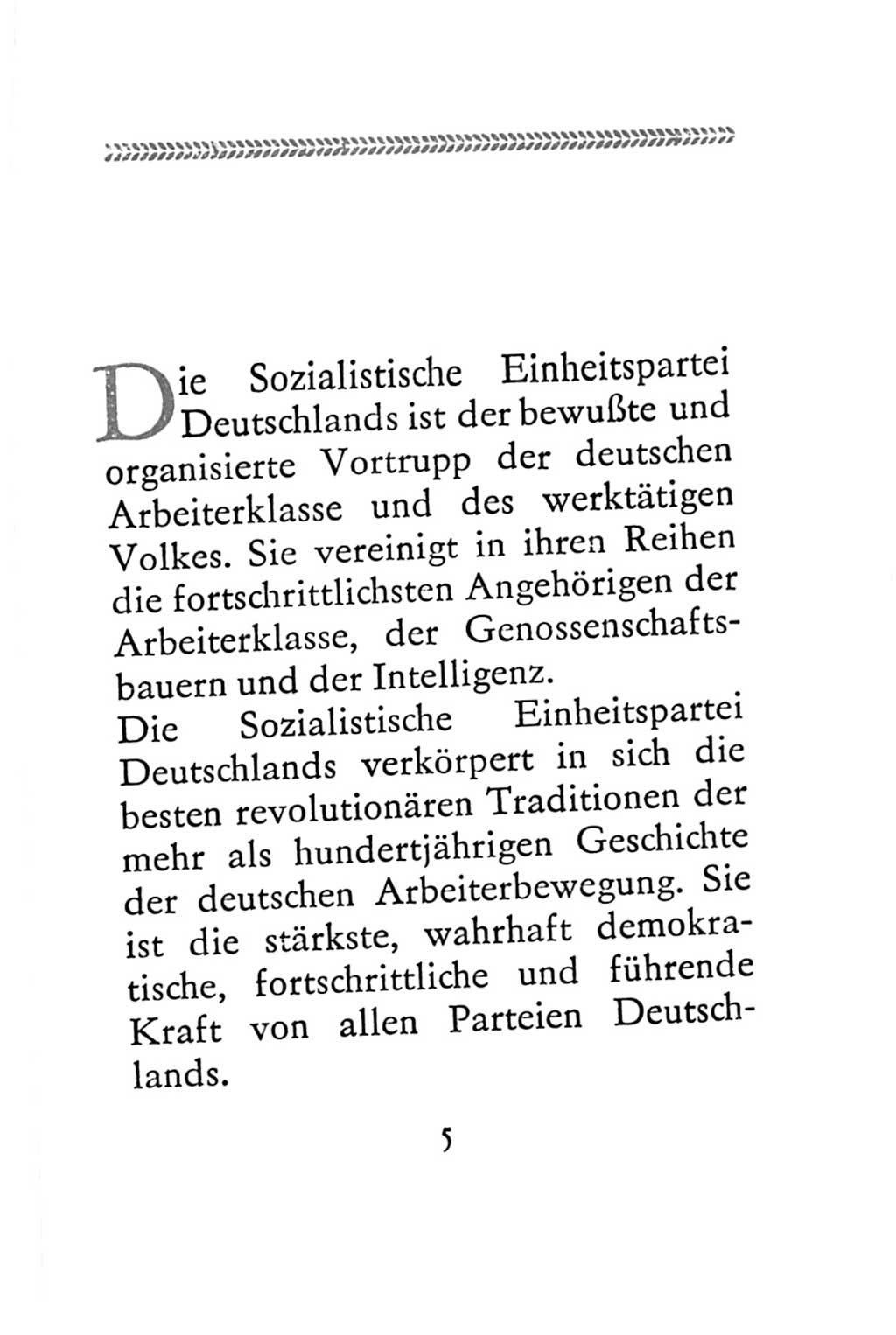 Statut der Sozialistischen Einheitspartei Deutschlands (SED) 1967, Seite 5 (St. SED DDR 1967, S. 5)