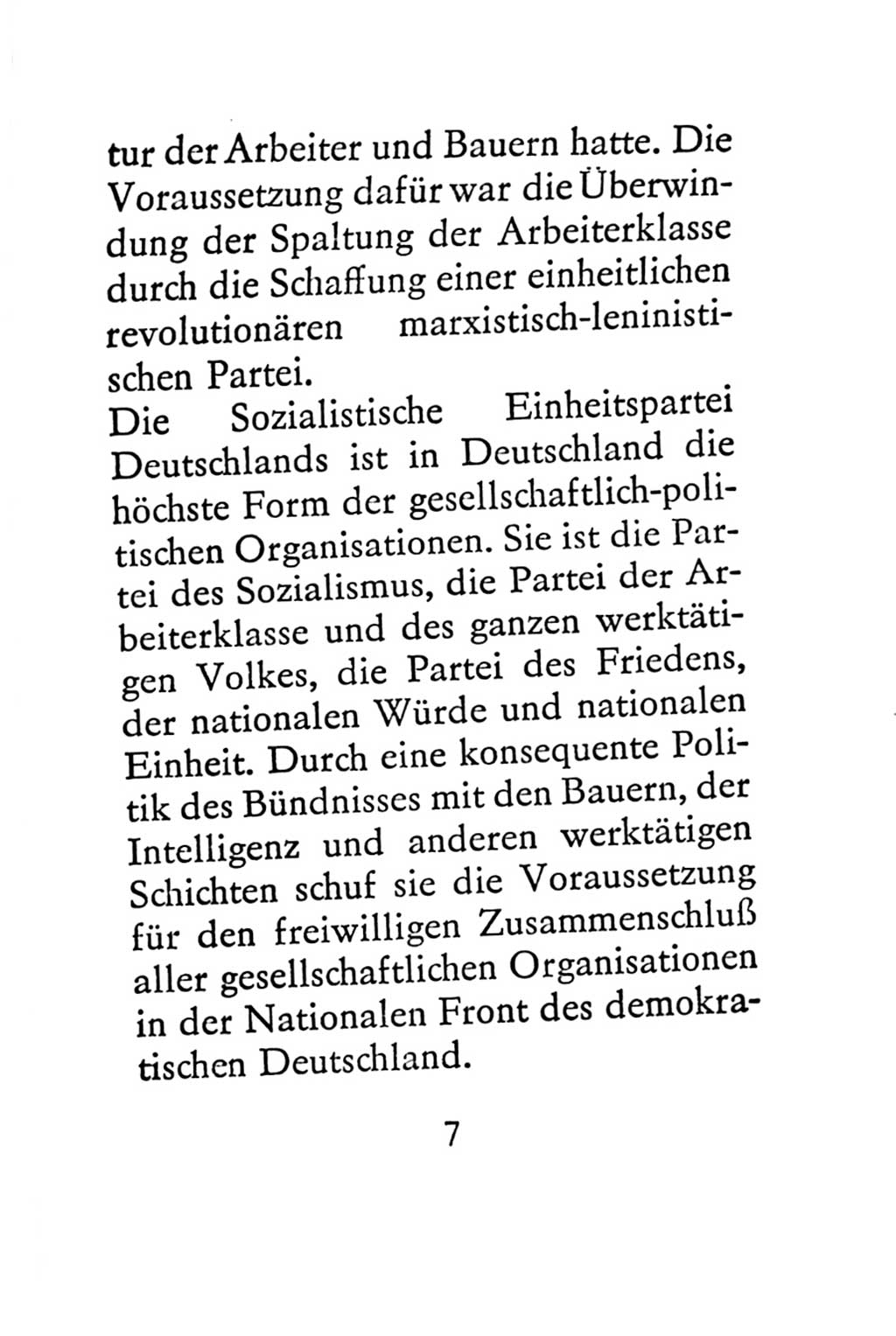 Statut der Sozialistischen Einheitspartei Deutschlands (SED) 1967, Seite 7 (St. SED DDR 1967, S. 7)