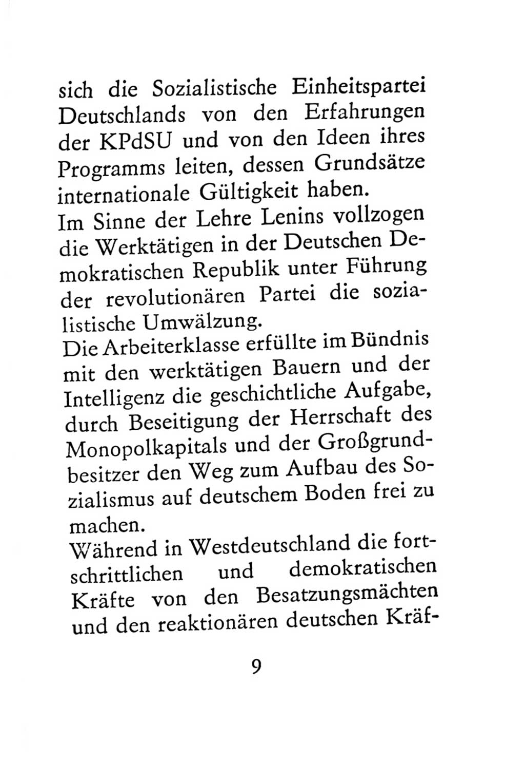 Statut der Sozialistischen Einheitspartei Deutschlands (SED) 1967, Seite 9 (St. SED DDR 1967, S. 9)