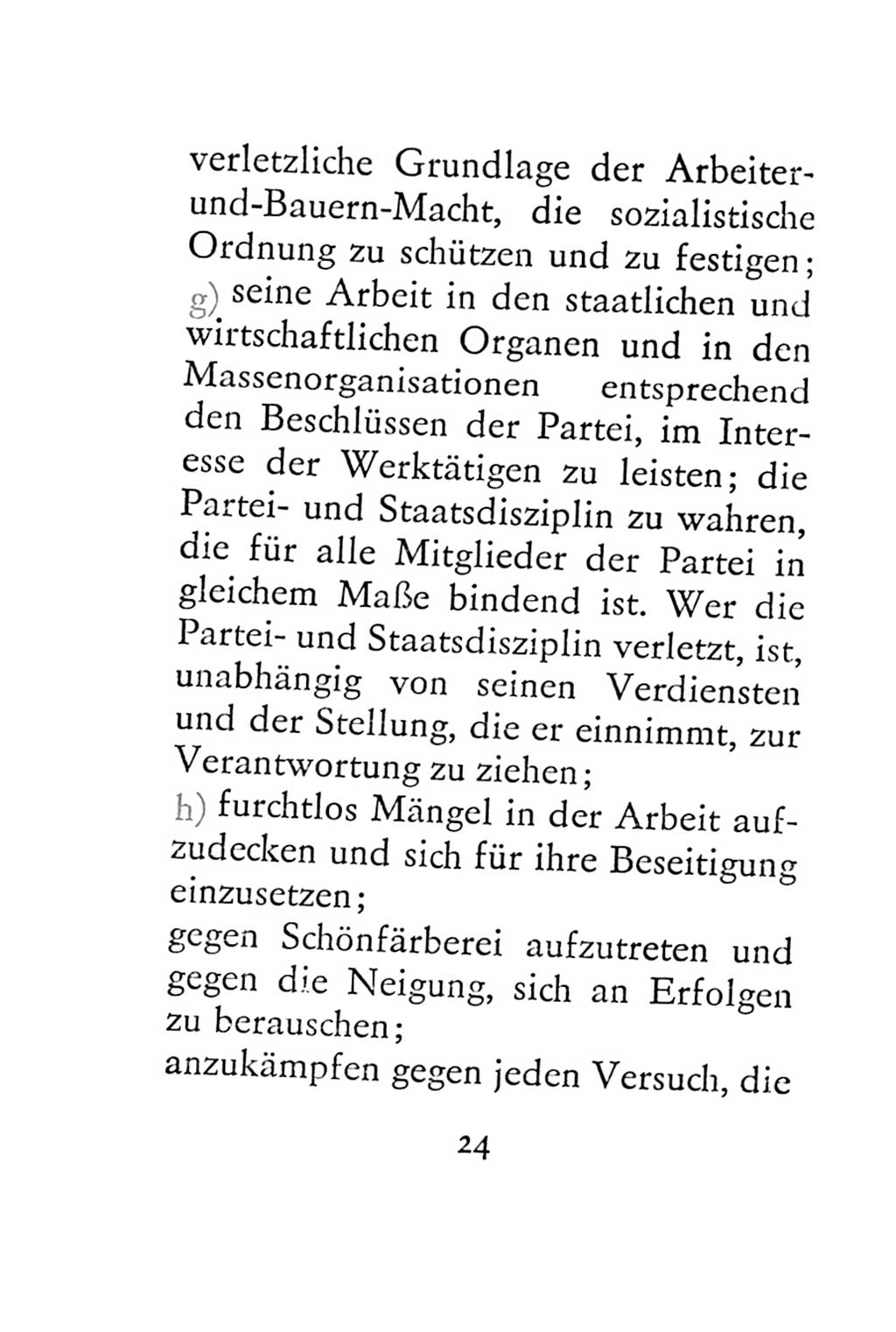 Statut der Sozialistischen Einheitspartei Deutschlands (SED) 1967, Seite 24 (St. SED DDR 1967, S. 24)