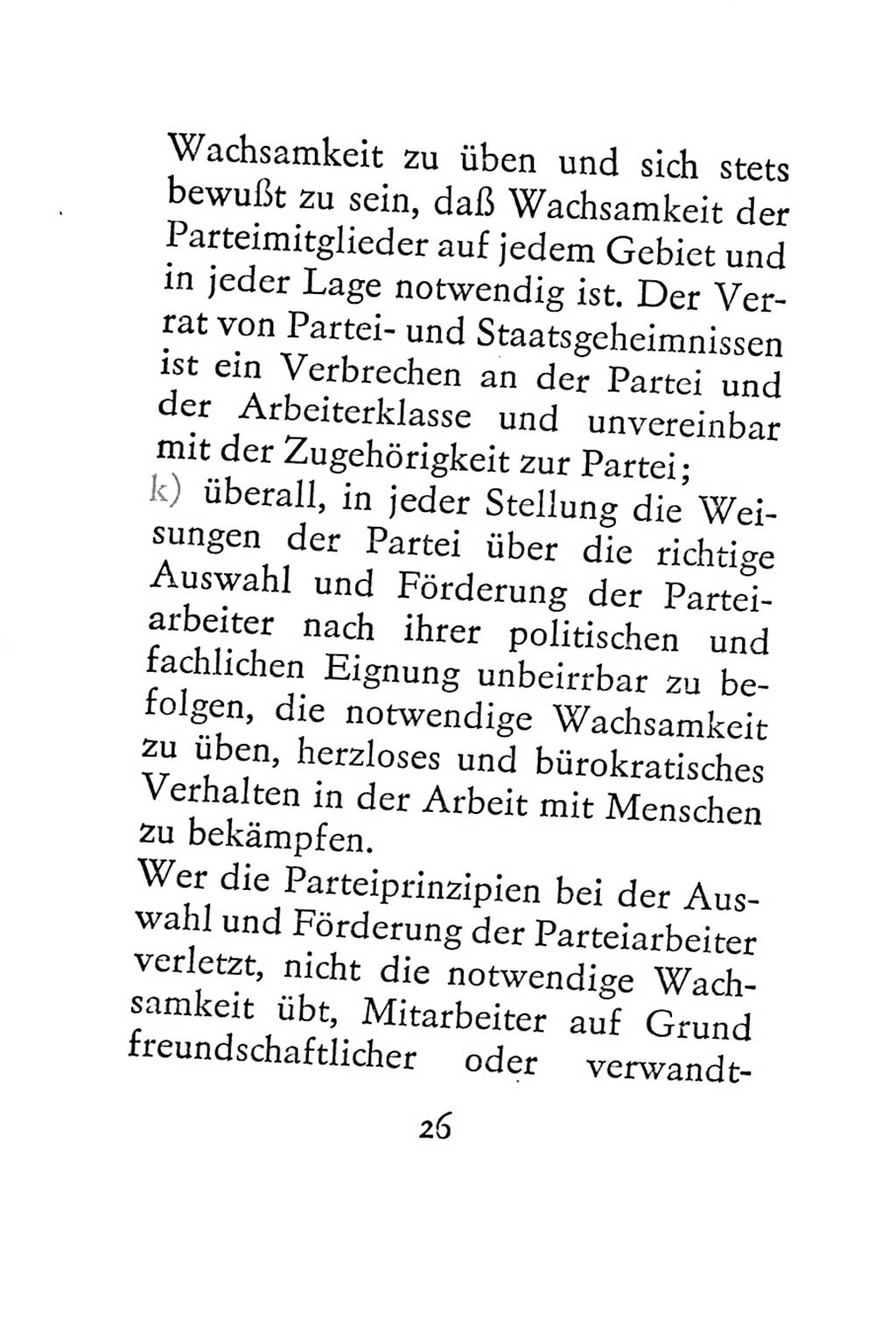 Statut der Sozialistischen Einheitspartei Deutschlands (SED) 1967, Seite 26 (St. SED DDR 1967, S. 26)