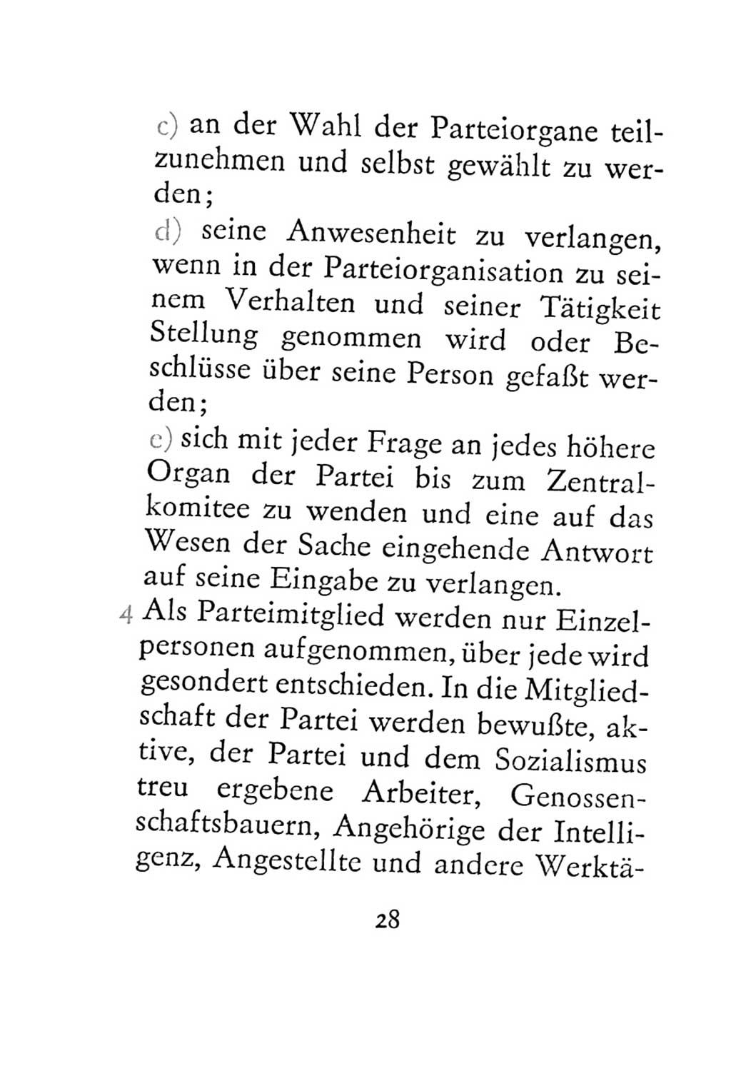 Statut der Sozialistischen Einheitspartei Deutschlands (SED) 1967, Seite 28 (St. SED DDR 1967, S. 28)