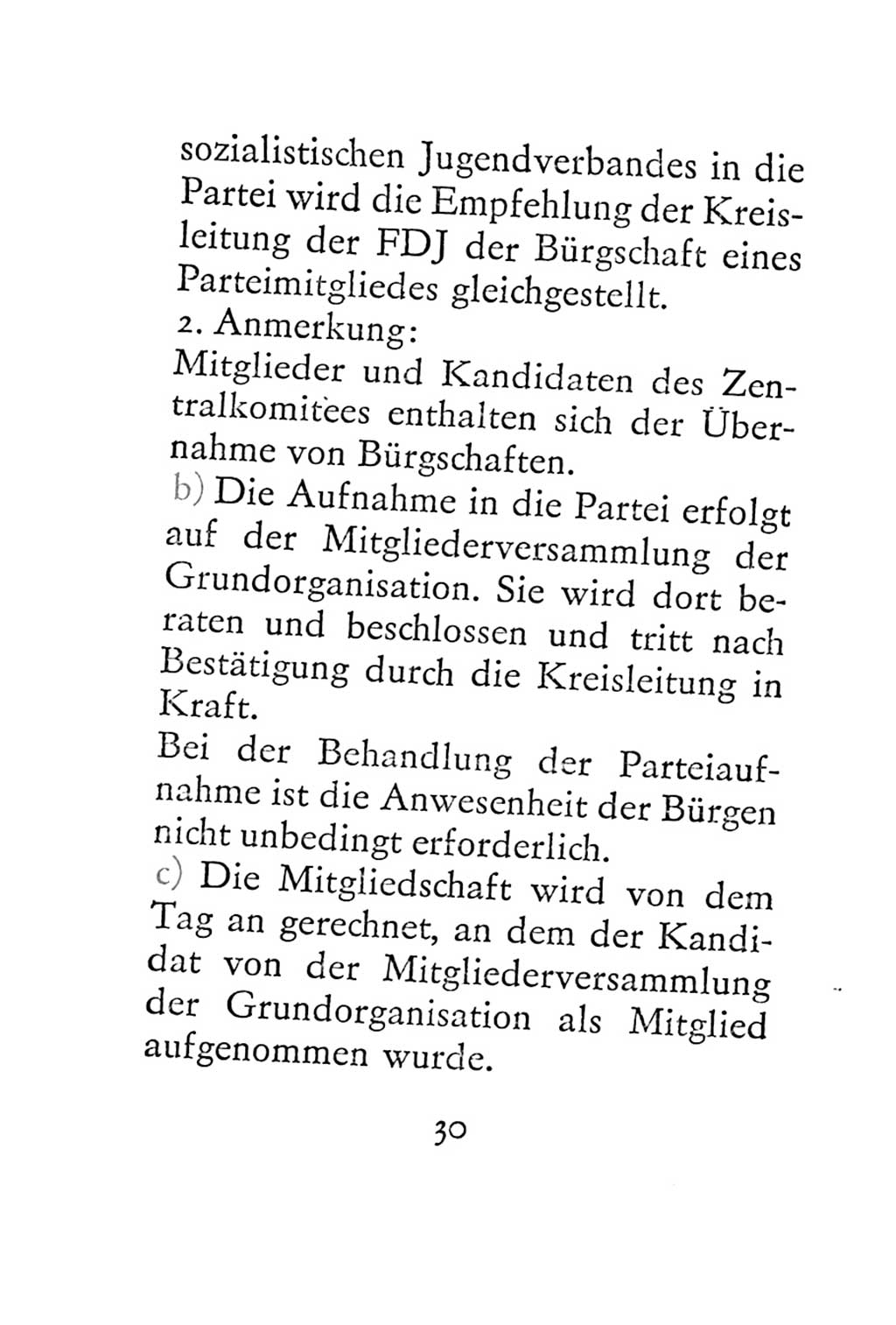 Statut der Sozialistischen Einheitspartei Deutschlands (SED) 1967, Seite 30 (St. SED DDR 1967, S. 30)