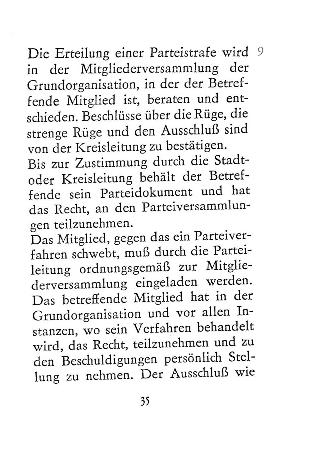Statut der Sozialistischen Einheitspartei Deutschlands (SED) 1967, Seite 35 (St. SED DDR 1967, S. 35)
