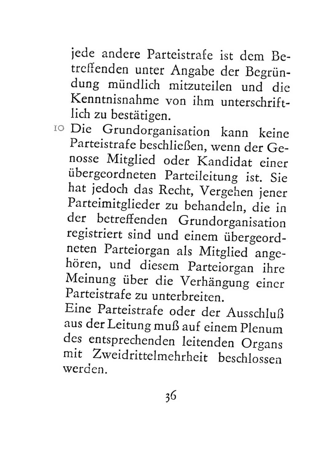 Statut der Sozialistischen Einheitspartei Deutschlands (SED) 1967, Seite 36 (St. SED DDR 1967, S. 36)