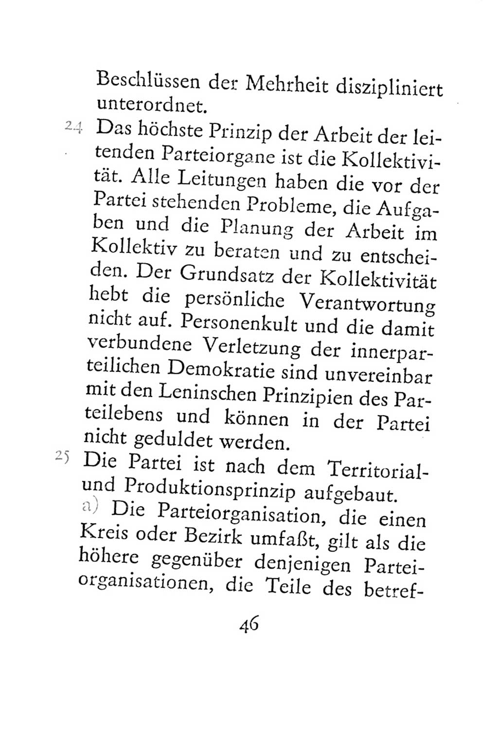 Statut der Sozialistischen Einheitspartei Deutschlands (SED) 1967, Seite 46 (St. SED DDR 1967, S. 46)