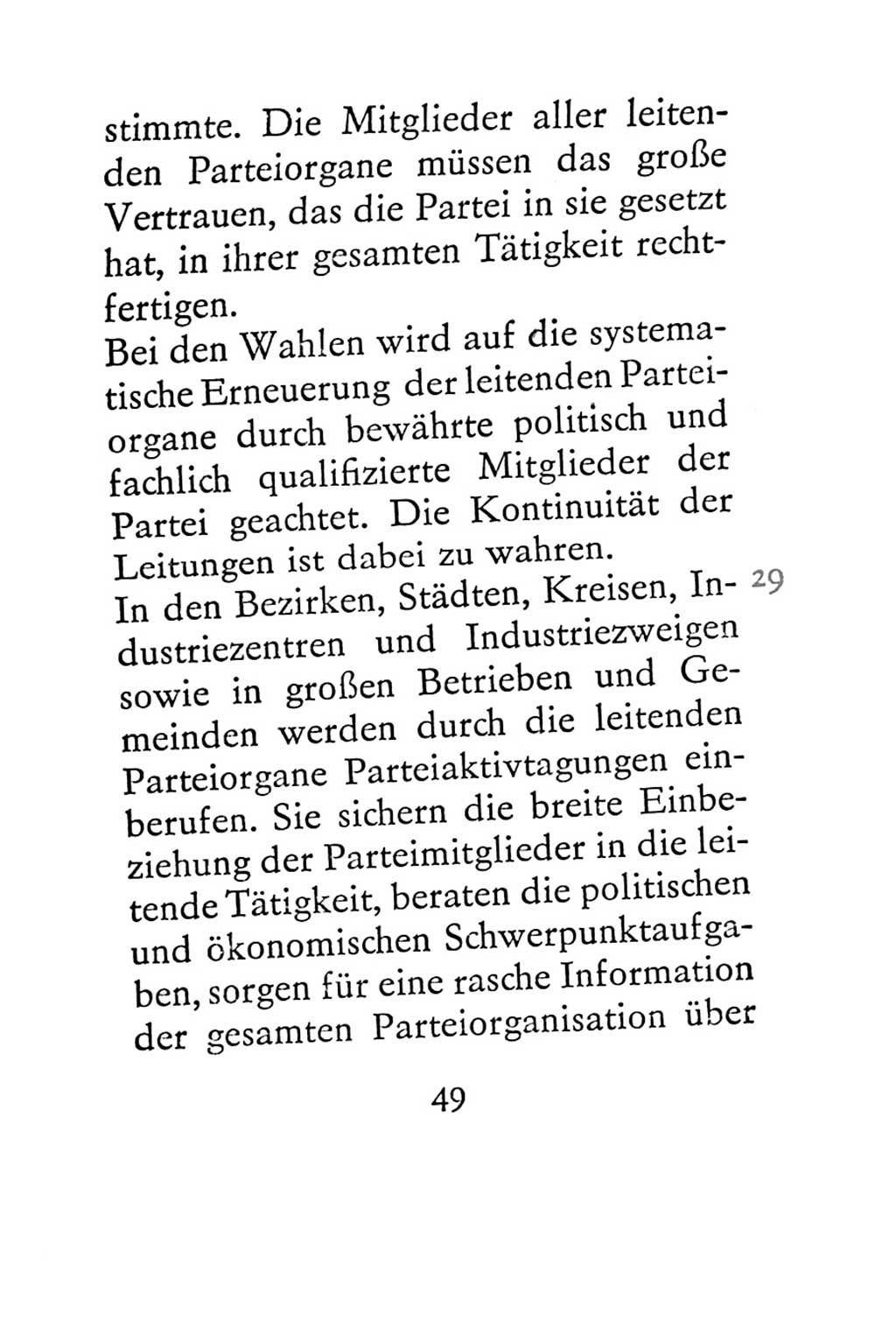 Statut der Sozialistischen Einheitspartei Deutschlands (SED) 1967, Seite 49 (St. SED DDR 1967, S. 49)