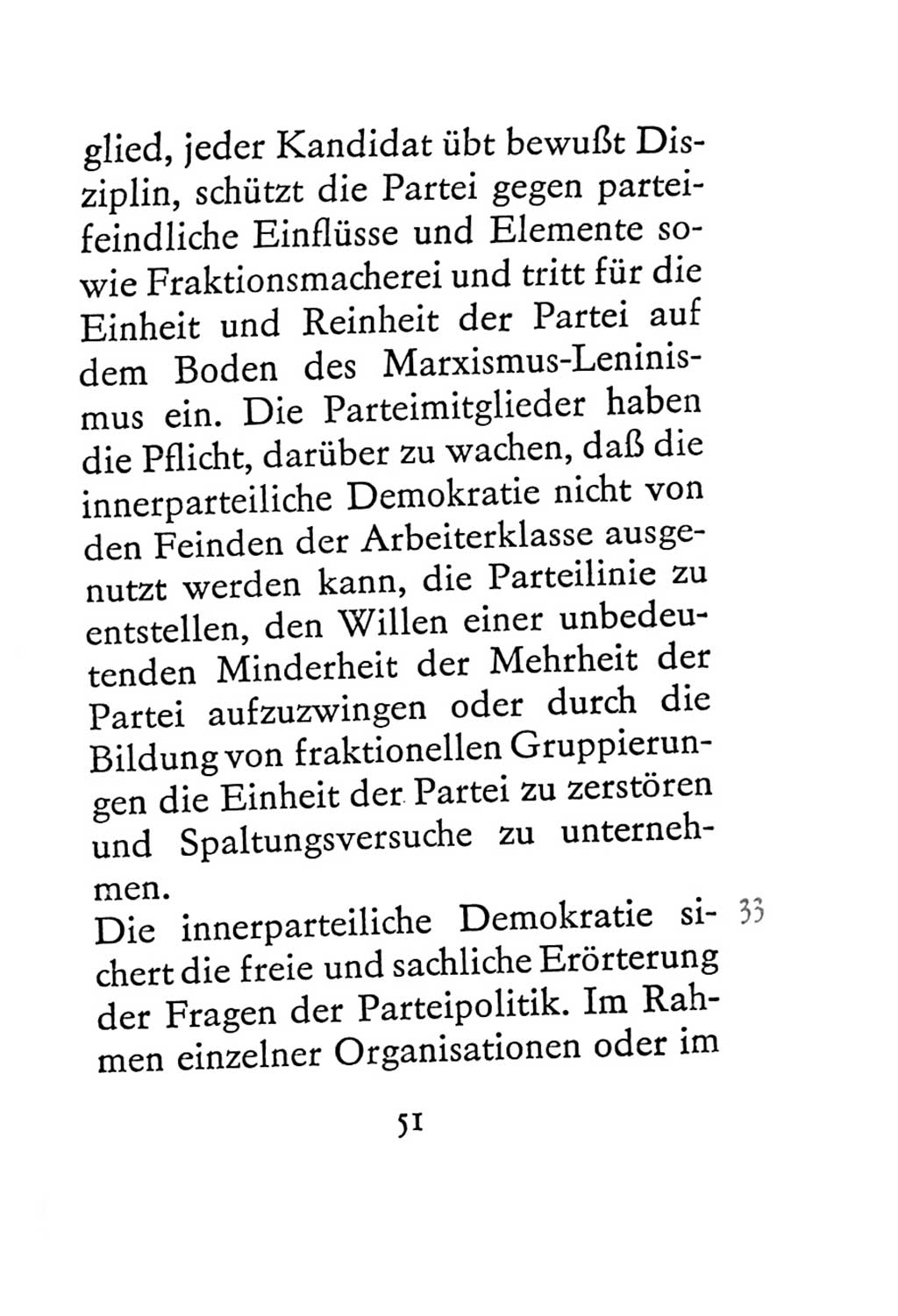 Statut der Sozialistischen Einheitspartei Deutschlands (SED) 1967, Seite 51 (St. SED DDR 1967, S. 51)