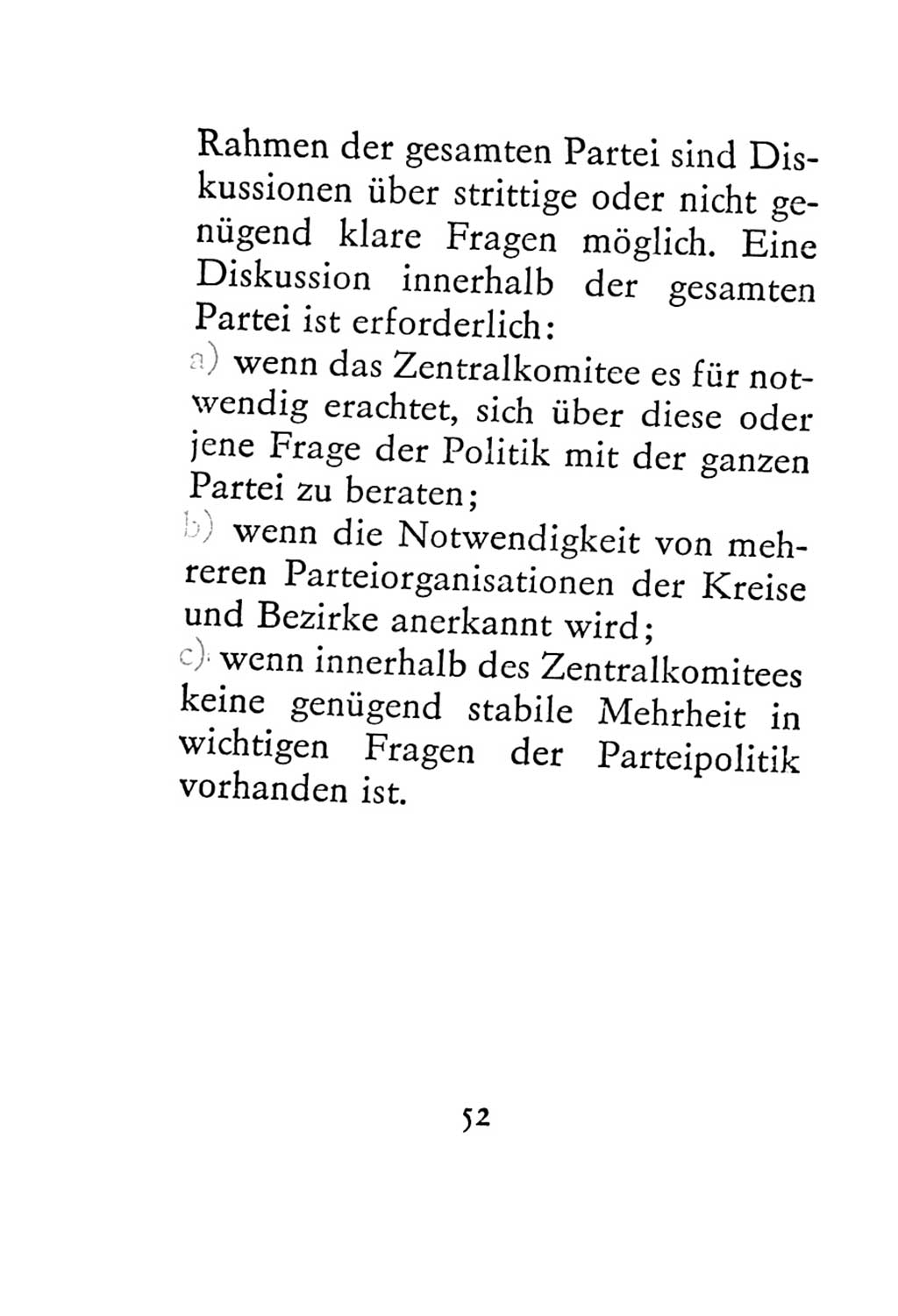Statut der Sozialistischen Einheitspartei Deutschlands (SED) 1967, Seite 52 (St. SED DDR 1967, S. 52)