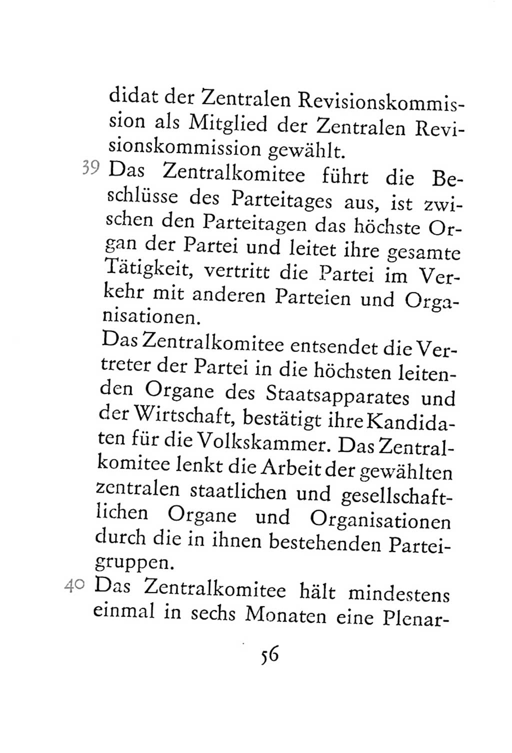 Statut der Sozialistischen Einheitspartei Deutschlands (SED) 1967, Seite 56 (St. SED DDR 1967, S. 56)