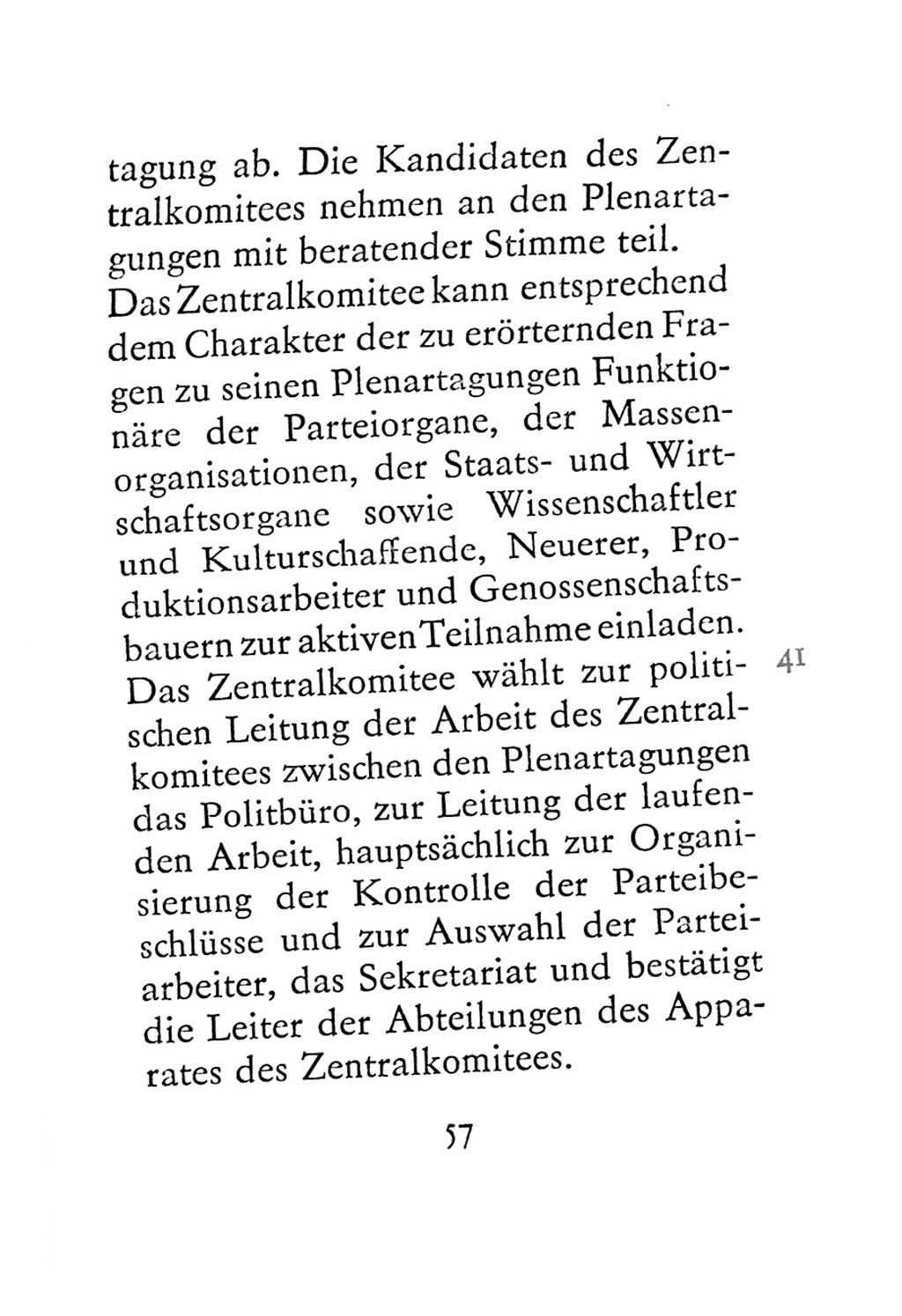 Statut der Sozialistischen Einheitspartei Deutschlands (SED) 1967, Seite 57 (St. SED DDR 1967, S. 57)