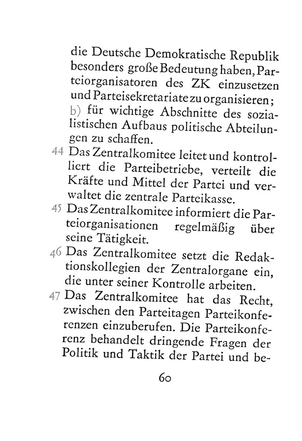Statut der Sozialistischen Einheitspartei Deutschlands (SED) 1967, Seite 60 (St. SED DDR 1967, S. 60)