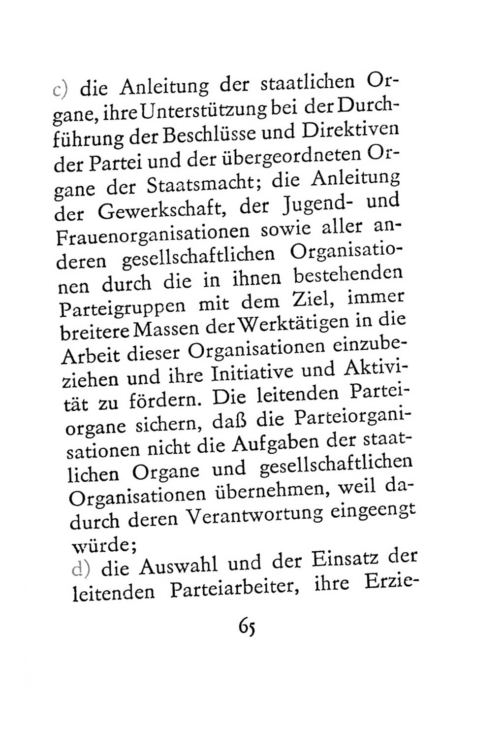 Statut der Sozialistischen Einheitspartei Deutschlands (SED) 1967, Seite 65 (St. SED DDR 1967, S. 65)