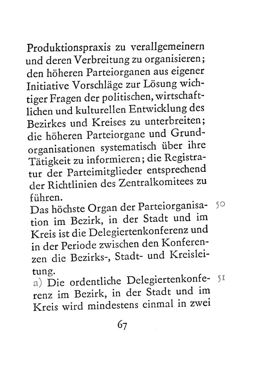 Statut der Sozialistischen Einheitspartei Deutschlands (SED) 1967, Seite 67 (St. SED DDR 1967, S. 67)