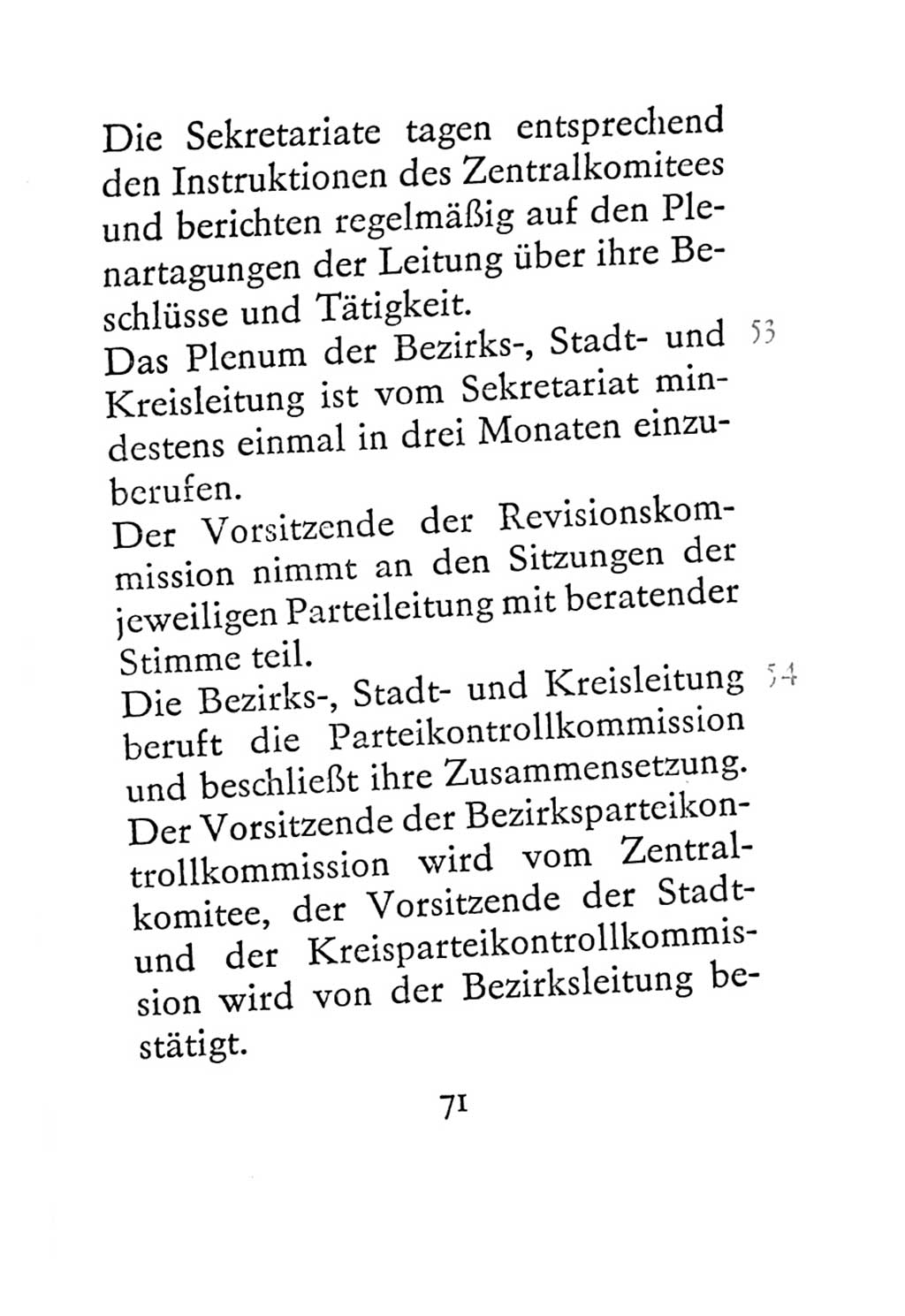 Statut der Sozialistischen Einheitspartei Deutschlands (SED) 1967, Seite 71 (St. SED DDR 1967, S. 71)