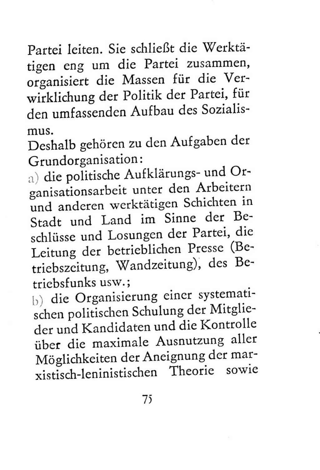 Statut der Sozialistischen Einheitspartei Deutschlands (SED) 1967, Seite 75 (St. SED DDR 1967, S. 75)