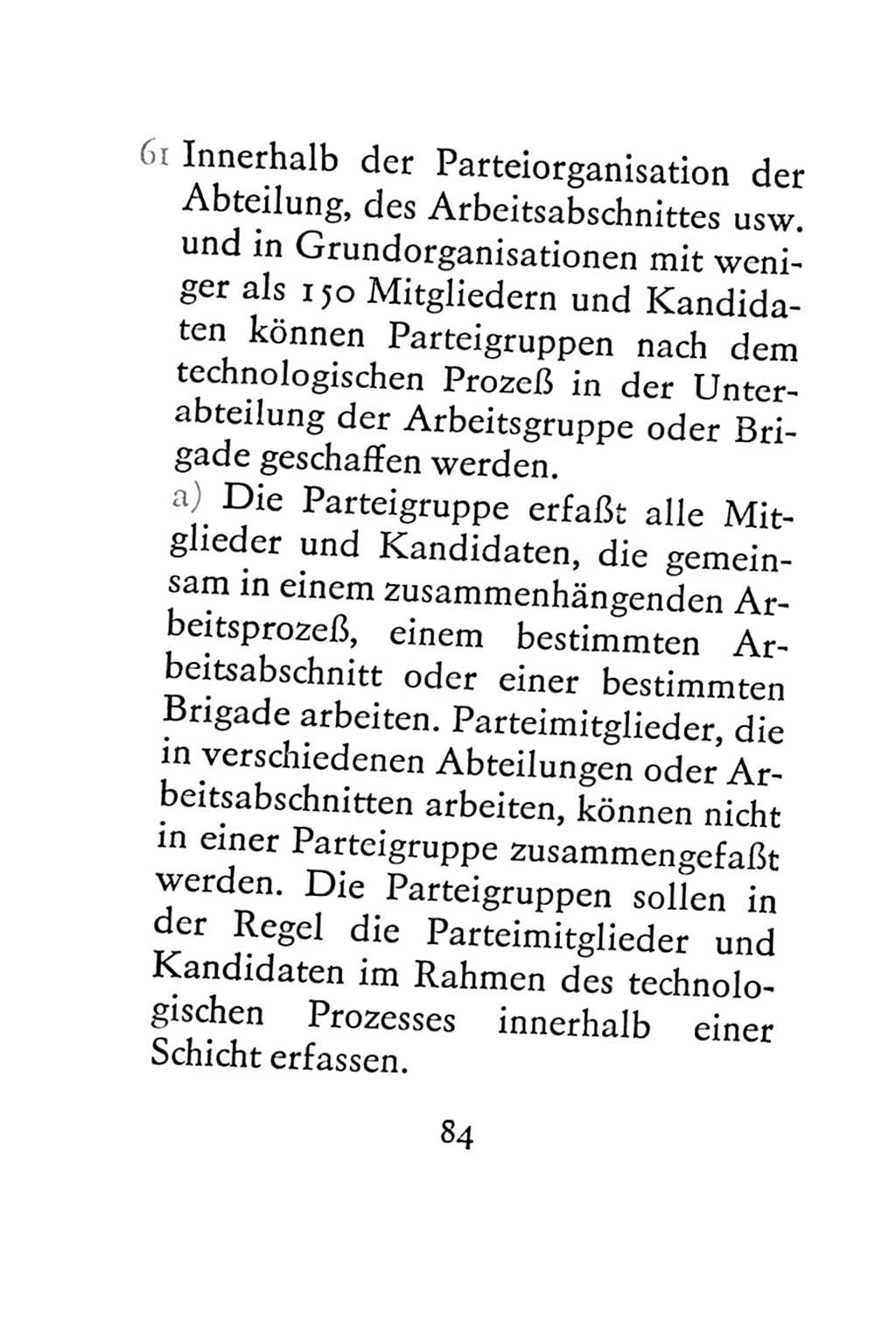 Statut der Sozialistischen Einheitspartei Deutschlands (SED) 1967, Seite 84 (St. SED DDR 1967, S. 84)