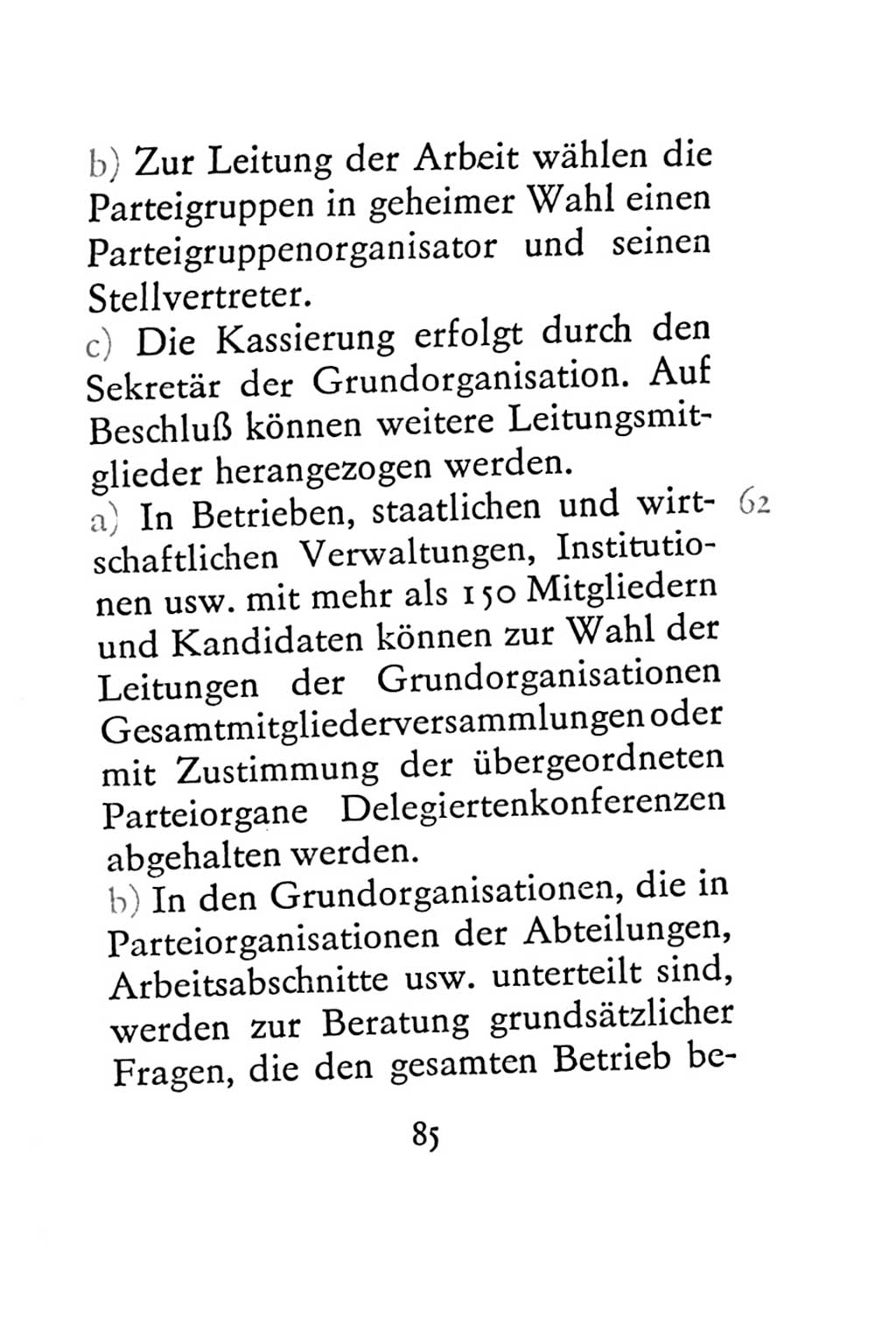 Statut der Sozialistischen Einheitspartei Deutschlands (SED) 1967, Seite 85 (St. SED DDR 1967, S. 85)