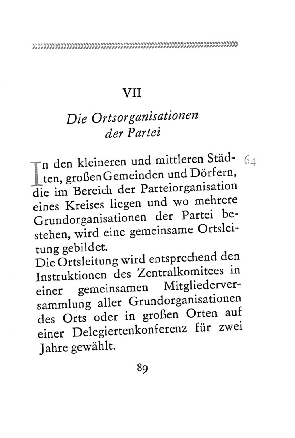 Statut der Sozialistischen Einheitspartei Deutschlands (SED) 1967, Seite 89 (St. SED DDR 1967, S. 89)