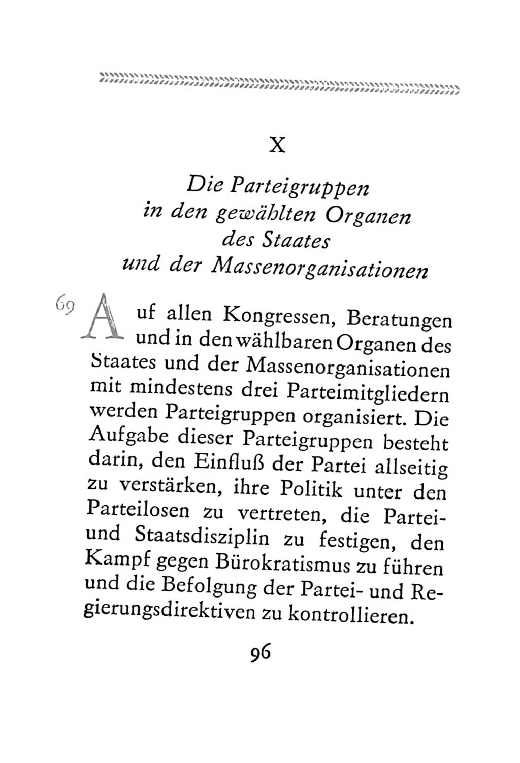 Statut der Sozialistischen Einheitspartei Deutschlands (SED) 1967, Seite 96 (St. SED DDR 1967, S. 96)