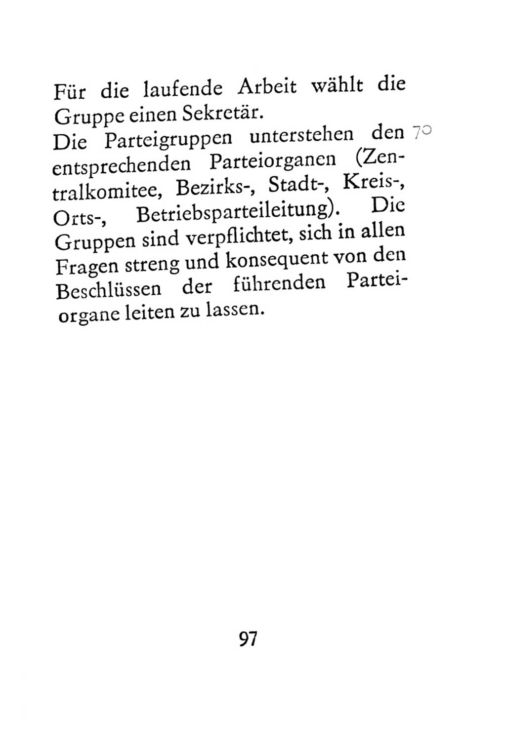 Statut der Sozialistischen Einheitspartei Deutschlands (SED) 1967, Seite 97 (St. SED DDR 1967, S. 97)