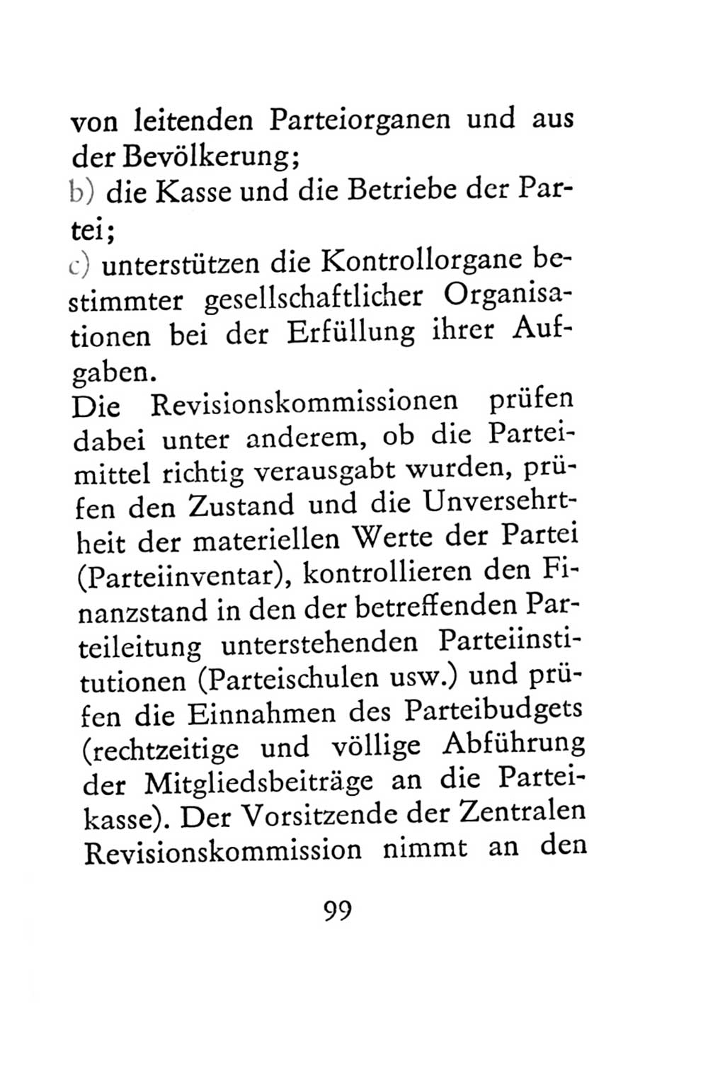 Statut der Sozialistischen Einheitspartei Deutschlands (SED) 1967, Seite 99 (St. SED DDR 1967, S. 99)