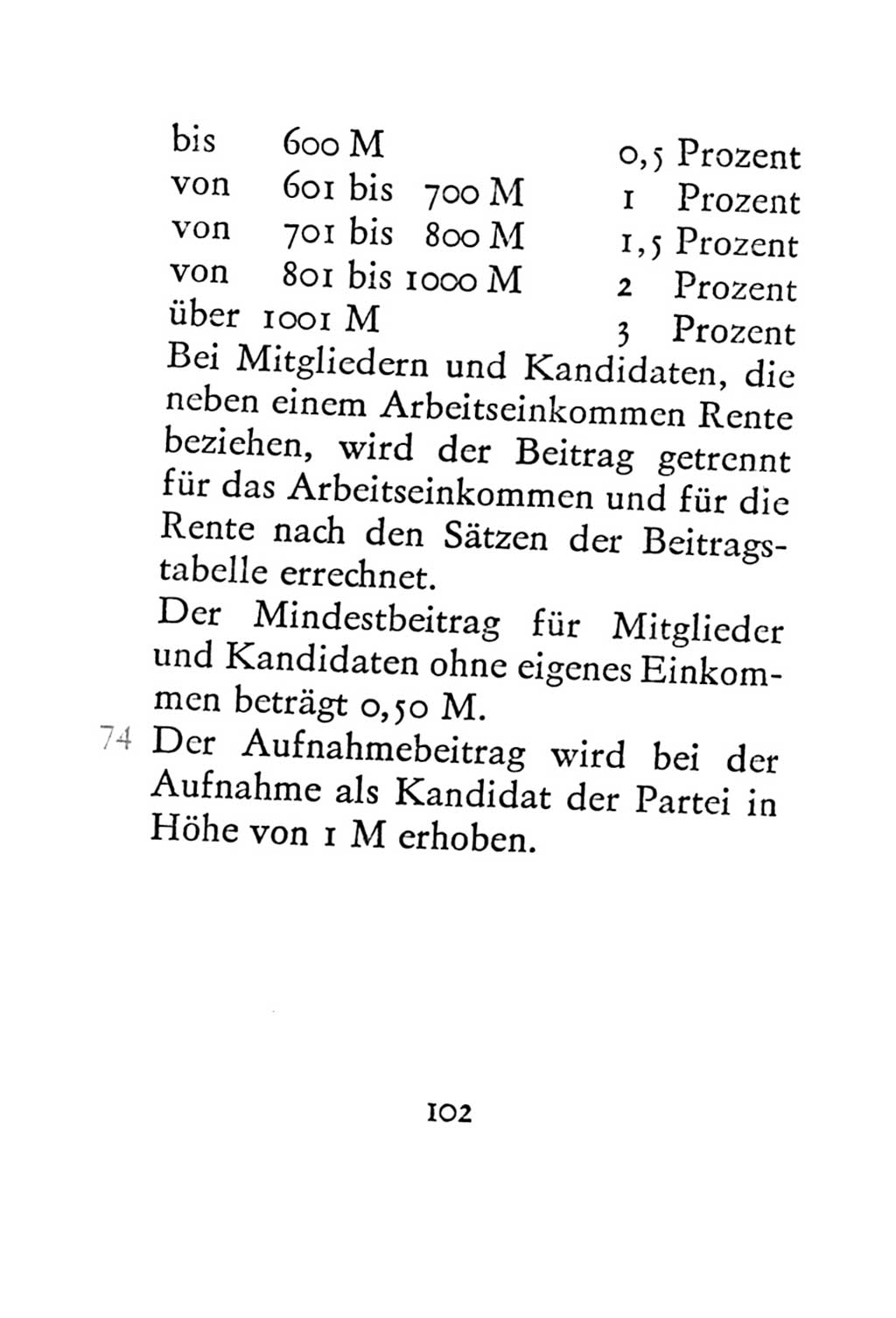 Statut der Sozialistischen Einheitspartei Deutschlands (SED) 1967, Seite 102 (St. SED DDR 1967, S. 102)