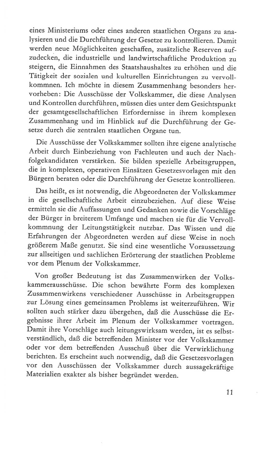 Volkskammer (VK) der Deutschen Demokratischen Republik (DDR) 5. Wahlperiode 1967-1971, Seite 11 (VK. DDR 5. WP. 1967-1971, S. 11)