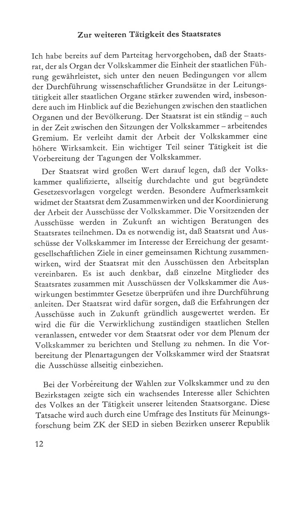 Volkskammer (VK) der Deutschen Demokratischen Republik (DDR) 5. Wahlperiode 1967-1971, Seite 12 (VK. DDR 5. WP. 1967-1971, S. 12)