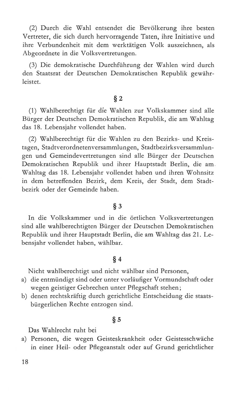Volkskammer (VK) der Deutschen Demokratischen Republik (DDR) 5. Wahlperiode 1967-1971, Seite 18 (VK. DDR 5. WP. 1967-1971, S. 18)