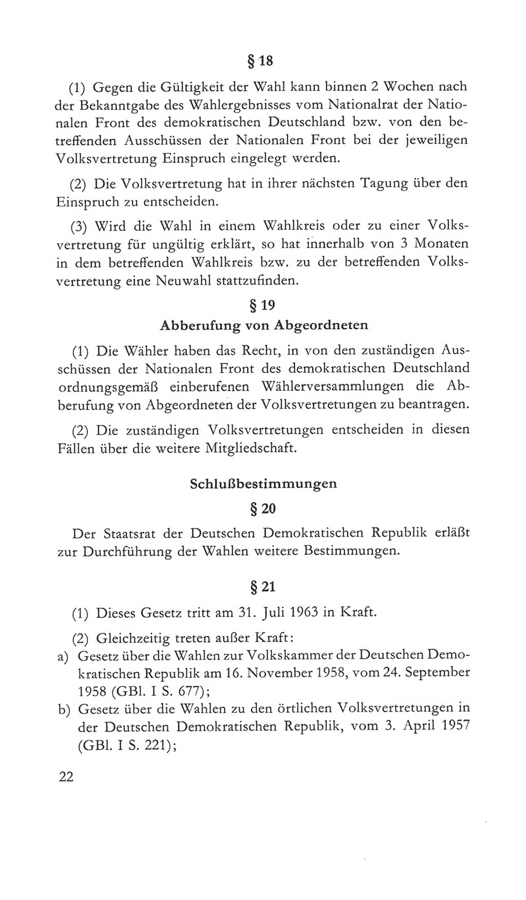 Volkskammer (VK) der Deutschen Demokratischen Republik (DDR) 5. Wahlperiode 1967-1971, Seite 22 (VK. DDR 5. WP. 1967-1971, S. 22)