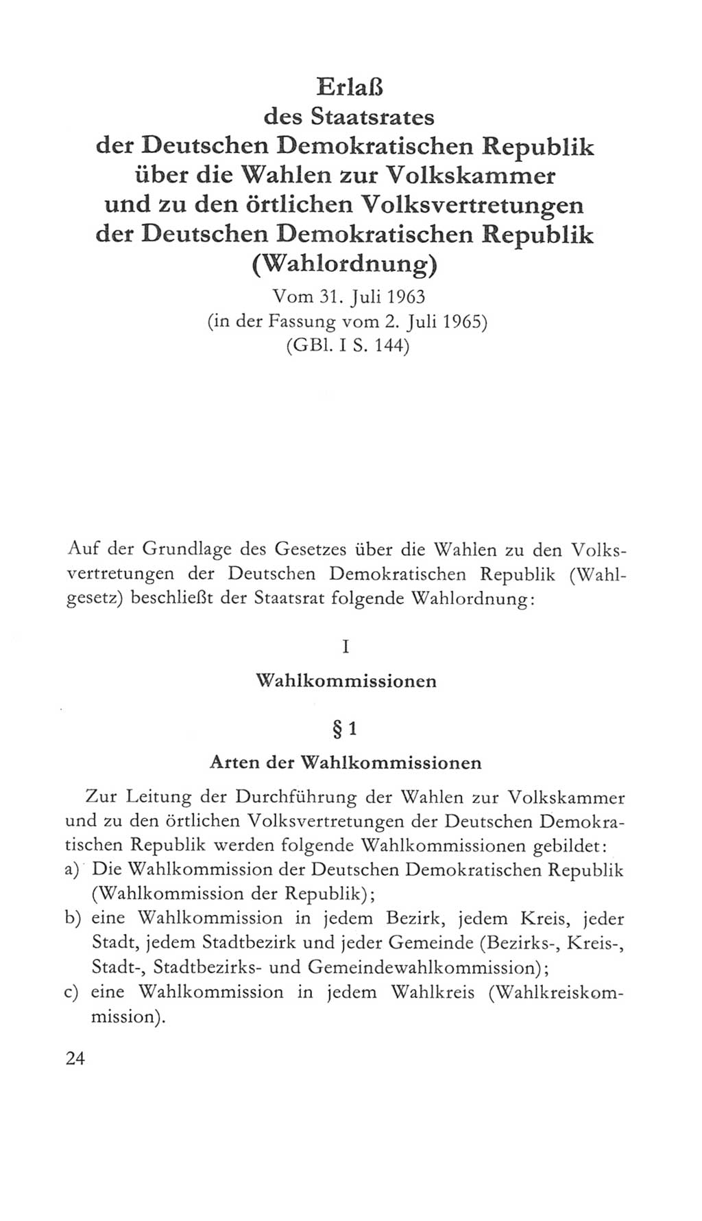 Volkskammer (VK) der Deutschen Demokratischen Republik (DDR) 5. Wahlperiode 1967-1971, Seite 24 (VK. DDR 5. WP. 1967-1971, S. 24)