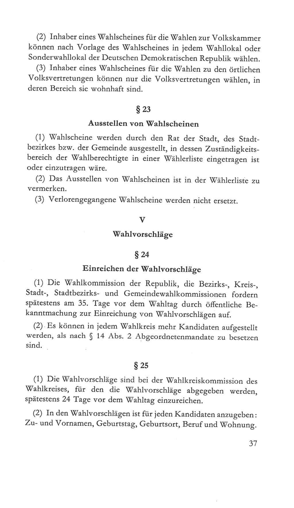 Volkskammer (VK) der Deutschen Demokratischen Republik (DDR) 5. Wahlperiode 1967-1971, Seite 37 (VK. DDR 5. WP. 1967-1971, S. 37)