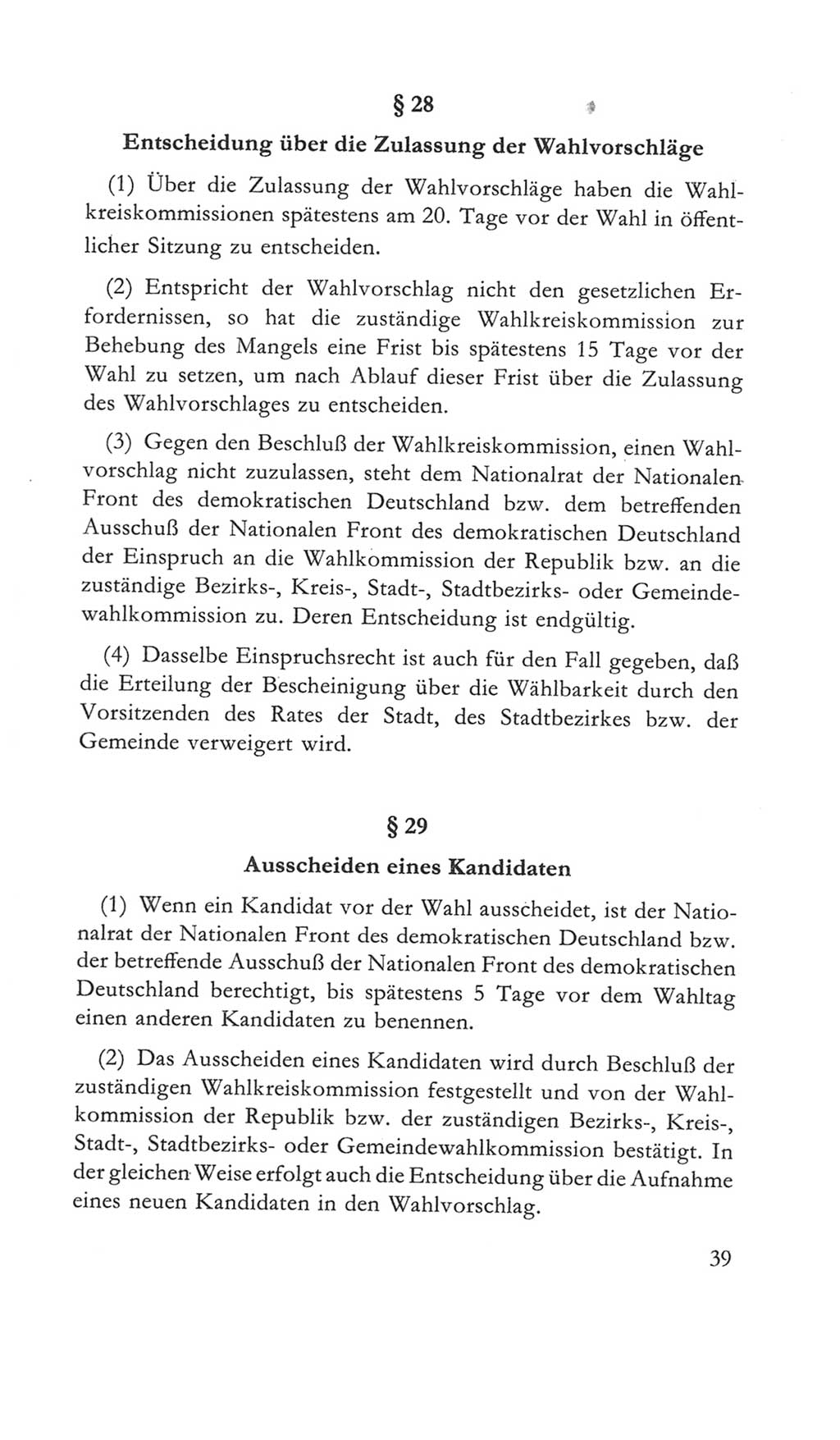 Volkskammer (VK) der Deutschen Demokratischen Republik (DDR) 5. Wahlperiode 1967-1971, Seite 39 (VK. DDR 5. WP. 1967-1971, S. 39)