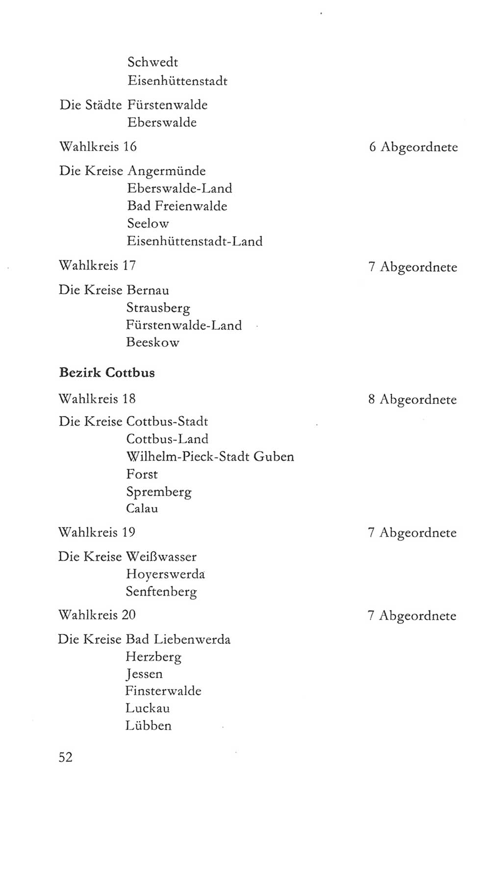 Volkskammer (VK) der Deutschen Demokratischen Republik (DDR) 5. Wahlperiode 1967-1971, Seite 52 (VK. DDR 5. WP. 1967-1971, S. 52)