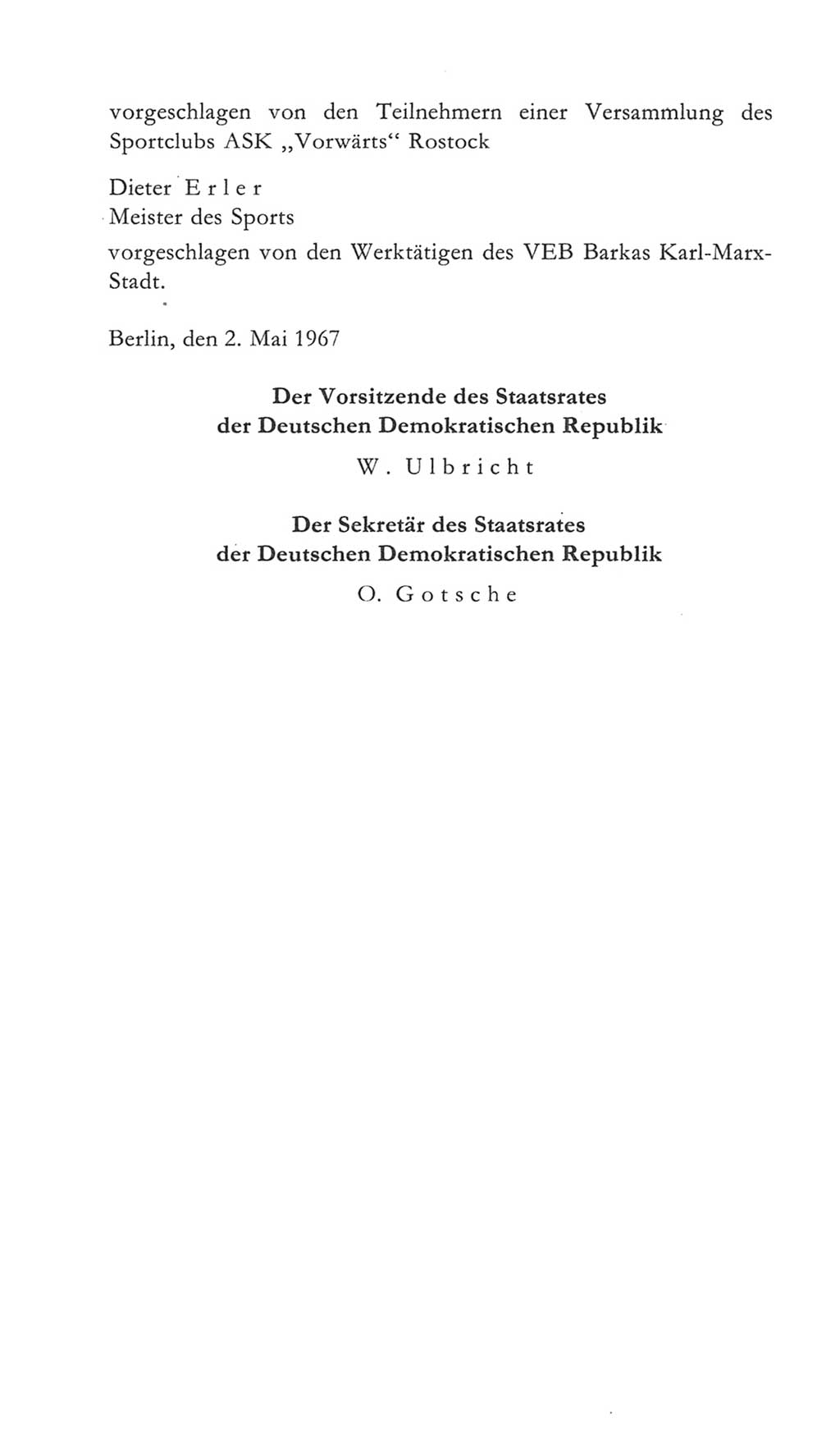 Volkskammer (VK) der Deutschen Demokratischen Republik (DDR) 5. Wahlperiode 1967-1971, Seite 66 (VK. DDR 5. WP. 1967-1971, S. 66)