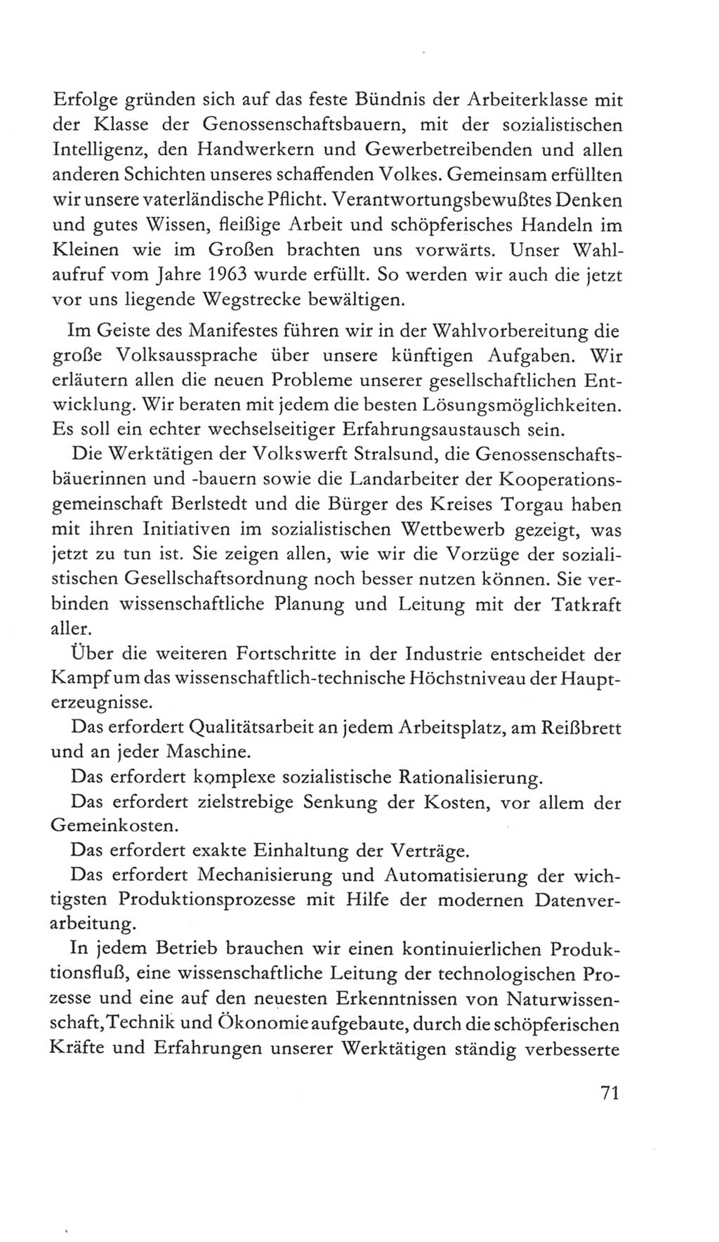 Volkskammer (VK) der Deutschen Demokratischen Republik (DDR) 5. Wahlperiode 1967-1971, Seite 71 (VK. DDR 5. WP. 1967-1971, S. 71)