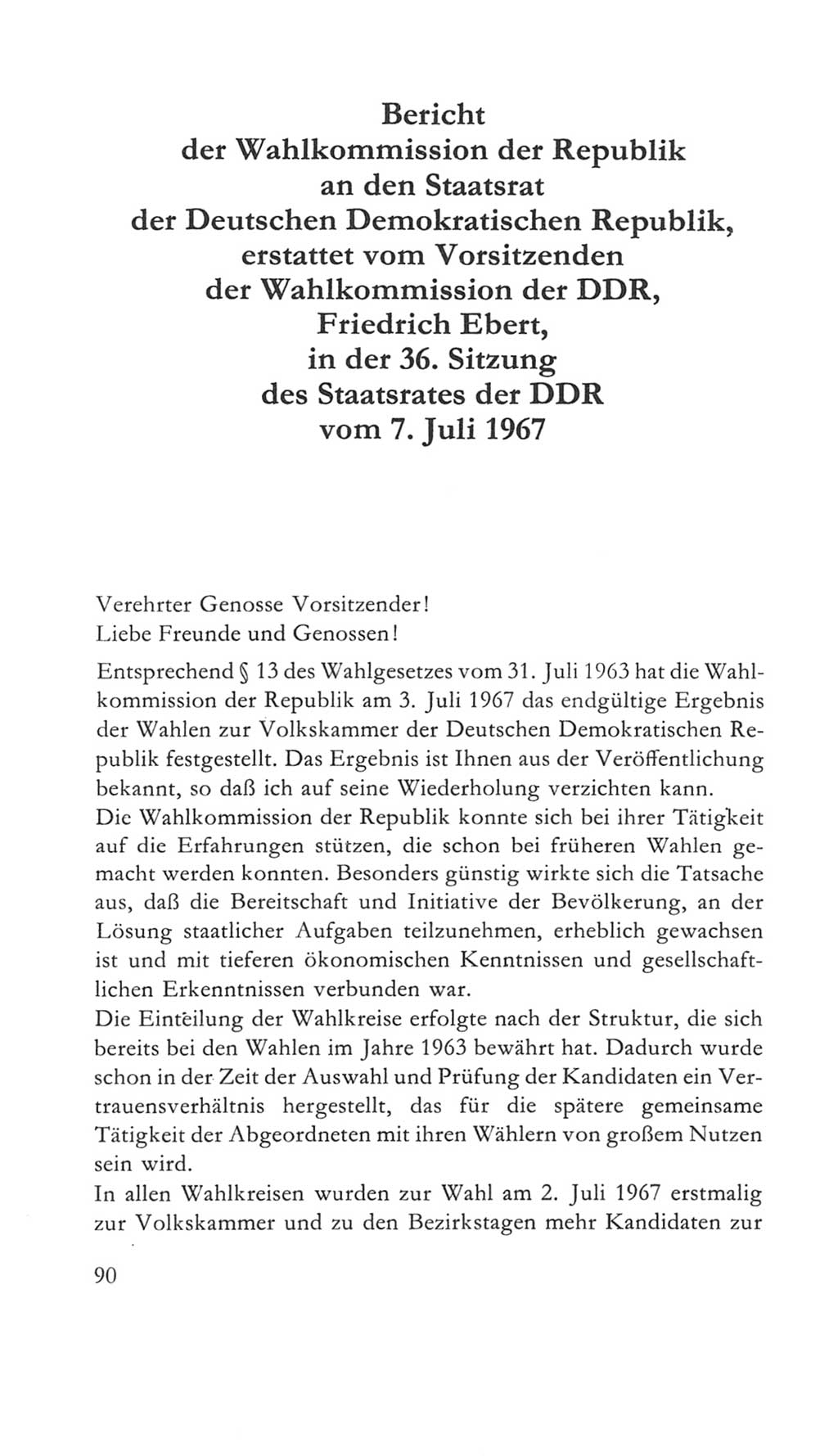 Volkskammer (VK) der Deutschen Demokratischen Republik (DDR) 5. Wahlperiode 1967-1971, Seite 90 (VK. DDR 5. WP. 1967-1971, S. 90)