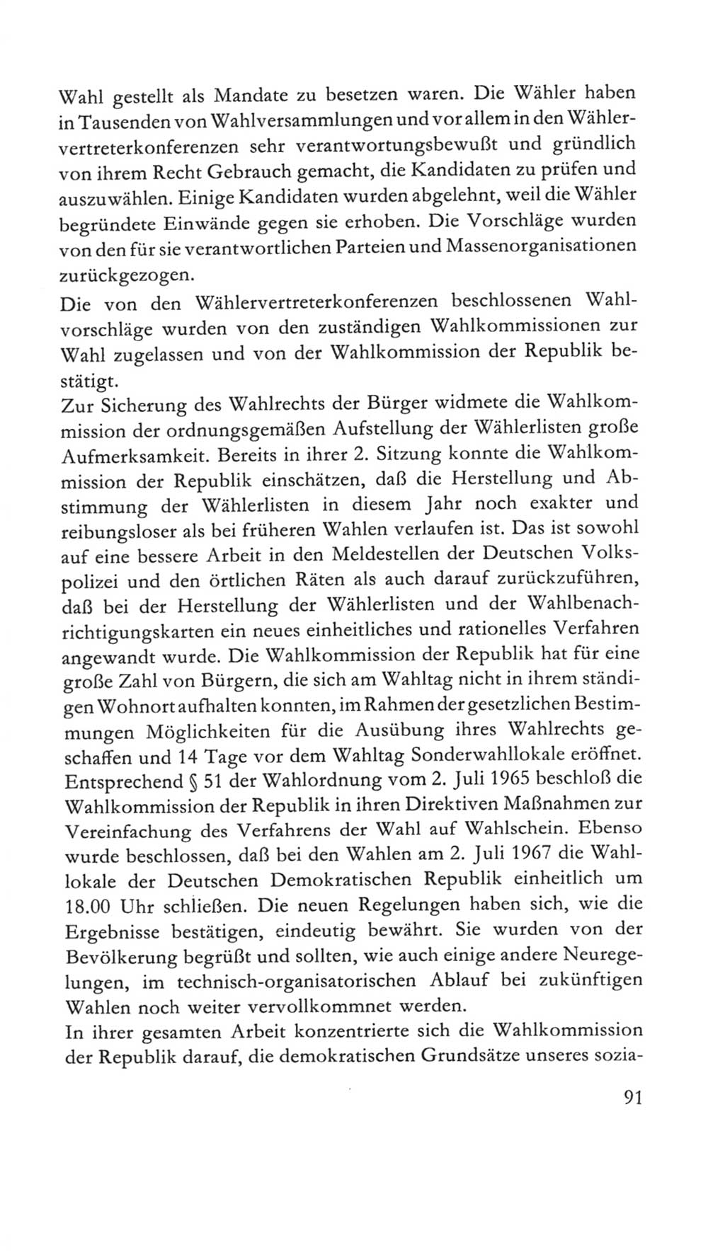 Volkskammer (VK) der Deutschen Demokratischen Republik (DDR) 5. Wahlperiode 1967-1971, Seite 91 (VK. DDR 5. WP. 1967-1971, S. 91)