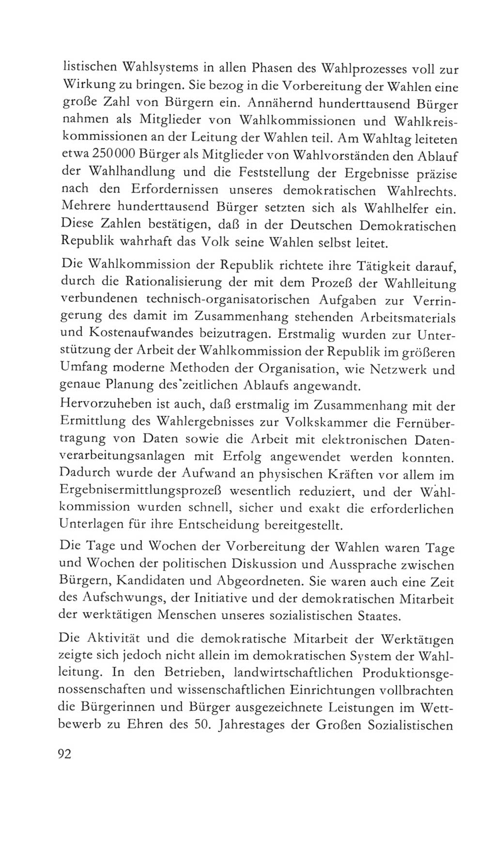Volkskammer (VK) der Deutschen Demokratischen Republik (DDR) 5. Wahlperiode 1967-1971, Seite 92 (VK. DDR 5. WP. 1967-1971, S. 92)