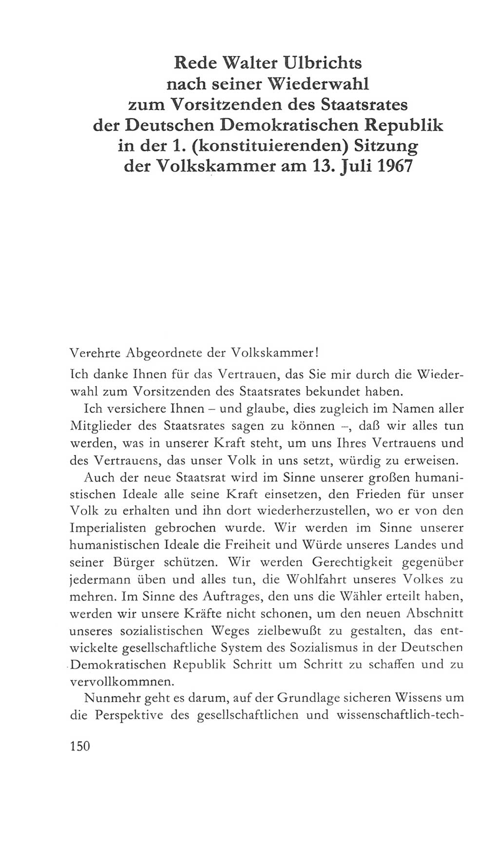 Volkskammer (VK) der Deutschen Demokratischen Republik (DDR) 5. Wahlperiode 1967-1971, Seite 150 (VK. DDR 5. WP. 1967-1971, S. 150)