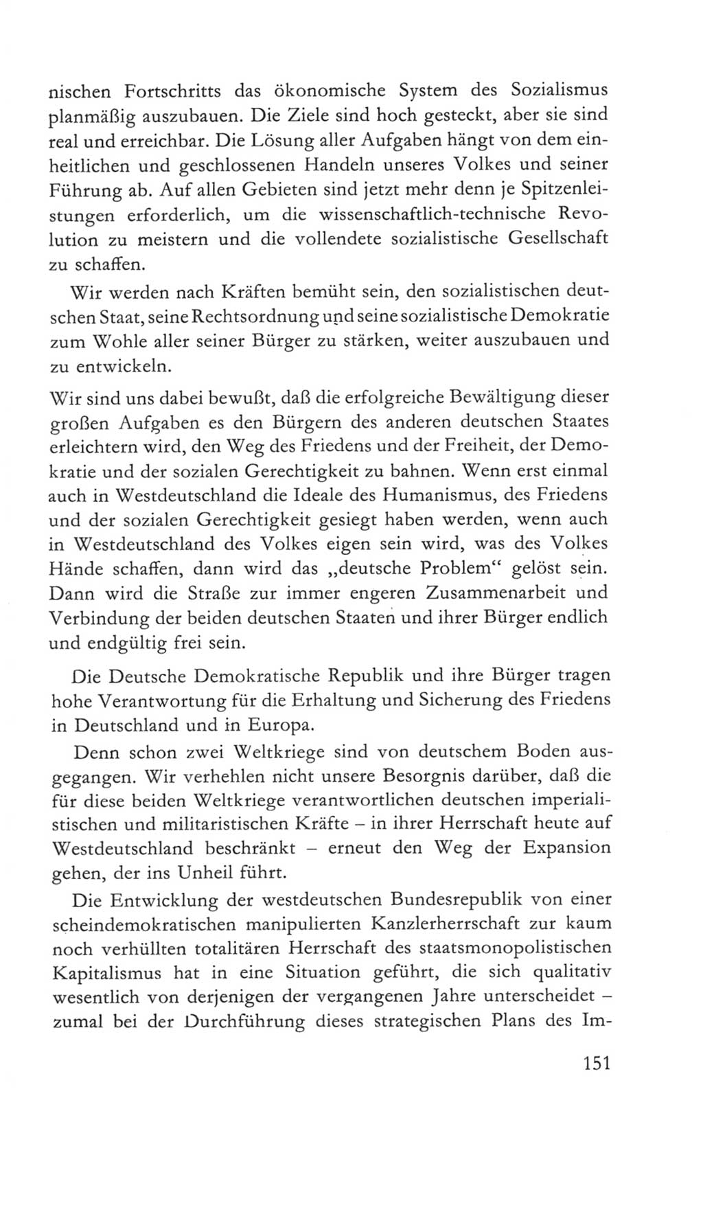 Volkskammer (VK) der Deutschen Demokratischen Republik (DDR) 5. Wahlperiode 1967-1971, Seite 151 (VK. DDR 5. WP. 1967-1971, S. 151)
