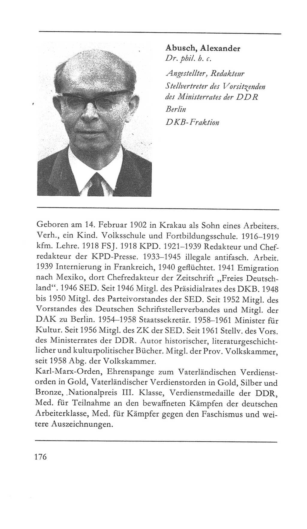 Volkskammer (VK) der Deutschen Demokratischen Republik (DDR) 5. Wahlperiode 1967-1971, Seite 176 (VK. DDR 5. WP. 1967-1971, S. 176)