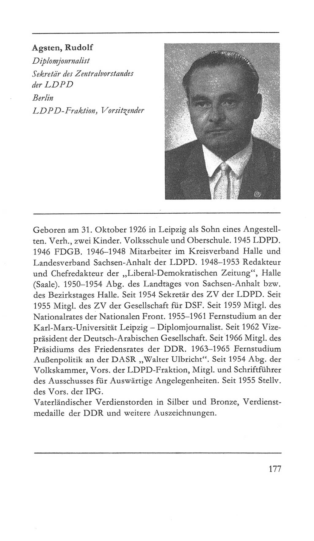 Volkskammer (VK) der Deutschen Demokratischen Republik (DDR) 5. Wahlperiode 1967-1971, Seite 177 (VK. DDR 5. WP. 1967-1971, S. 177)