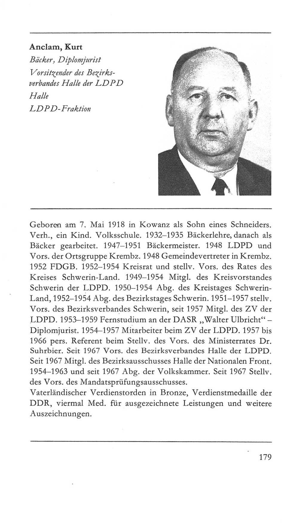 Volkskammer (VK) der Deutschen Demokratischen Republik (DDR) 5. Wahlperiode 1967-1971, Seite 179 (VK. DDR 5. WP. 1967-1971, S. 179)