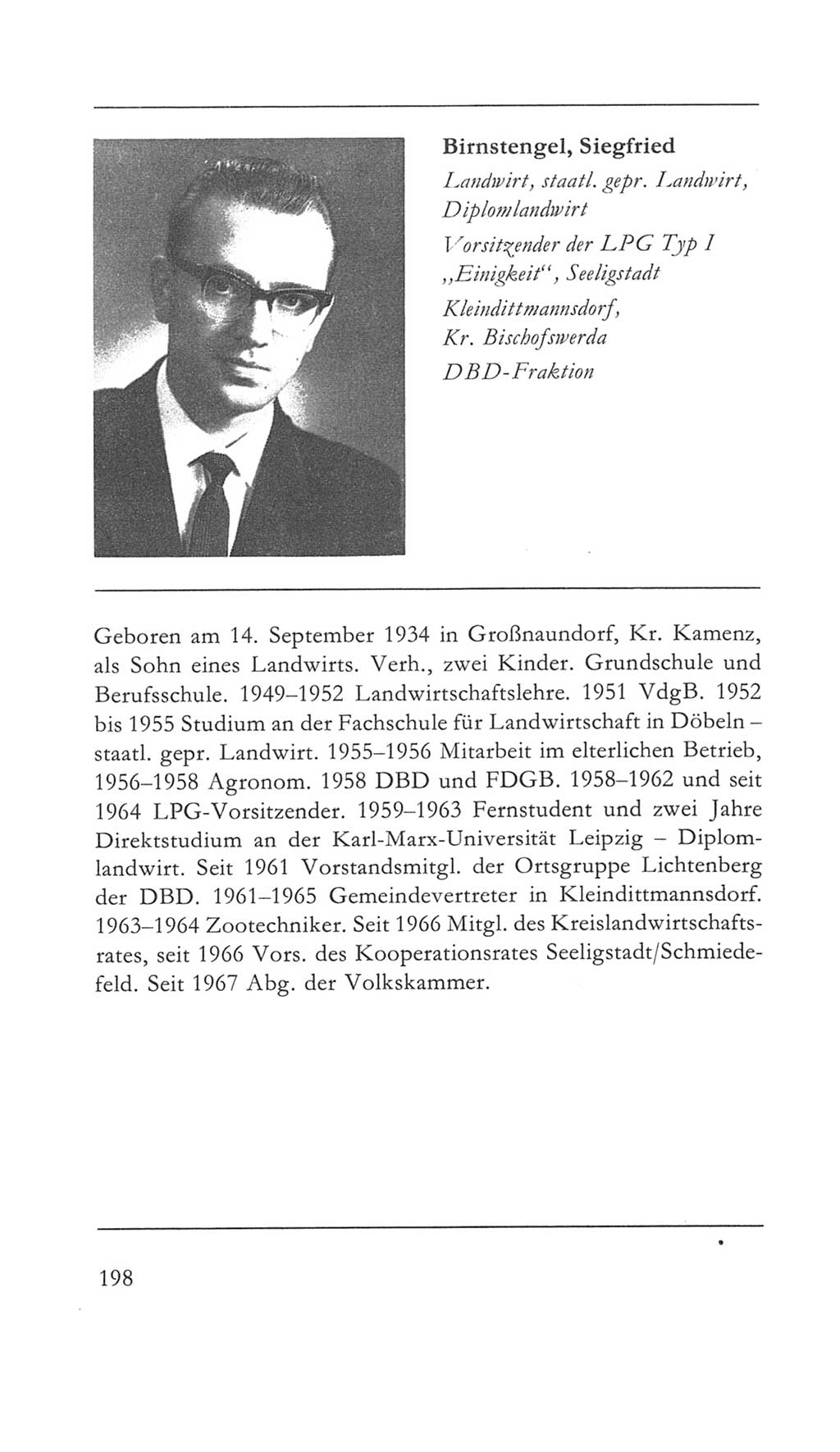 Volkskammer (VK) der Deutschen Demokratischen Republik (DDR) 5. Wahlperiode 1967-1971, Seite 198 (VK. DDR 5. WP. 1967-1971, S. 198)