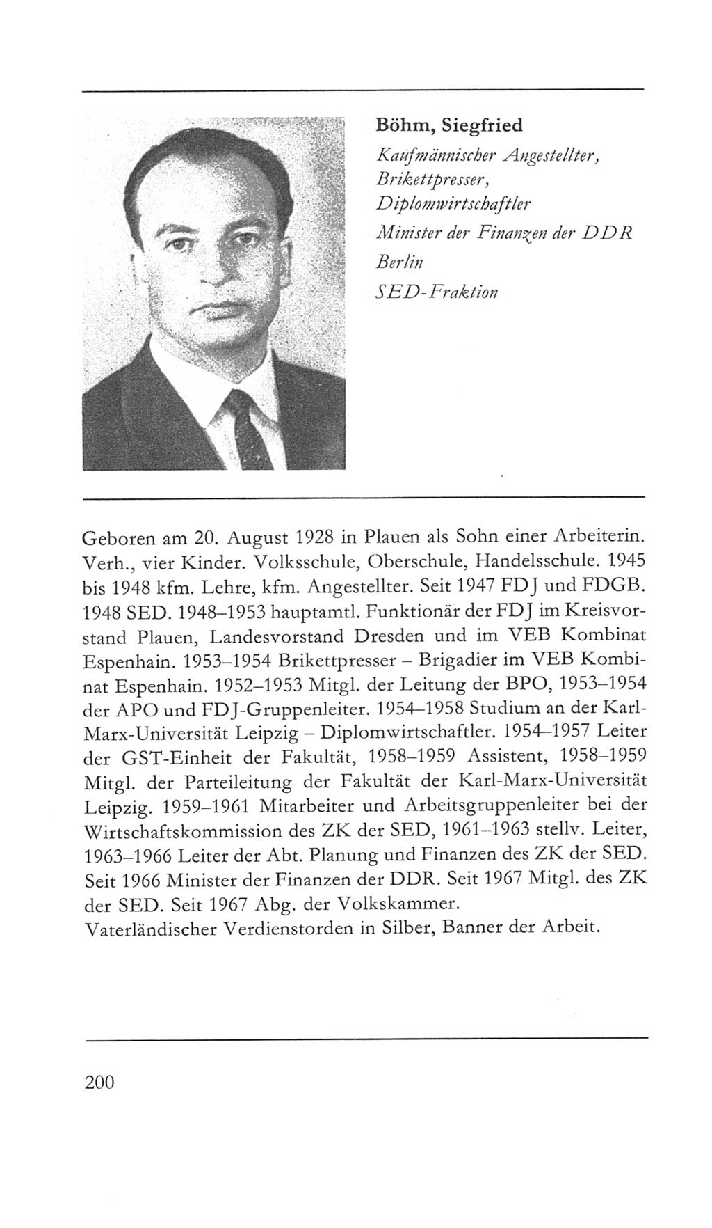 Volkskammer (VK) der Deutschen Demokratischen Republik (DDR) 5. Wahlperiode 1967-1971, Seite 200 (VK. DDR 5. WP. 1967-1971, S. 200)