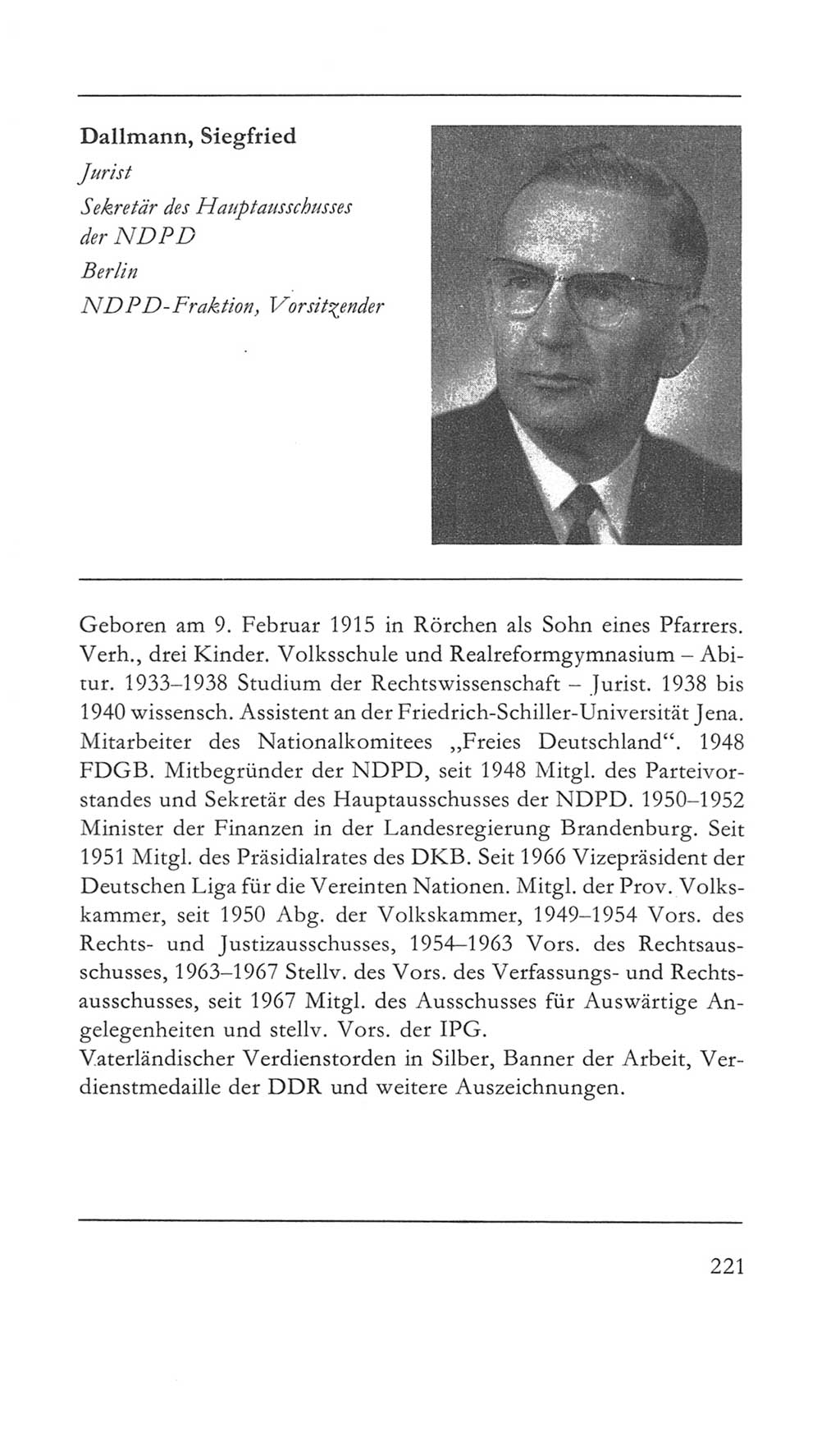 Volkskammer (VK) der Deutschen Demokratischen Republik (DDR) 5. Wahlperiode 1967-1971, Seite 221 (VK. DDR 5. WP. 1967-1971, S. 221)