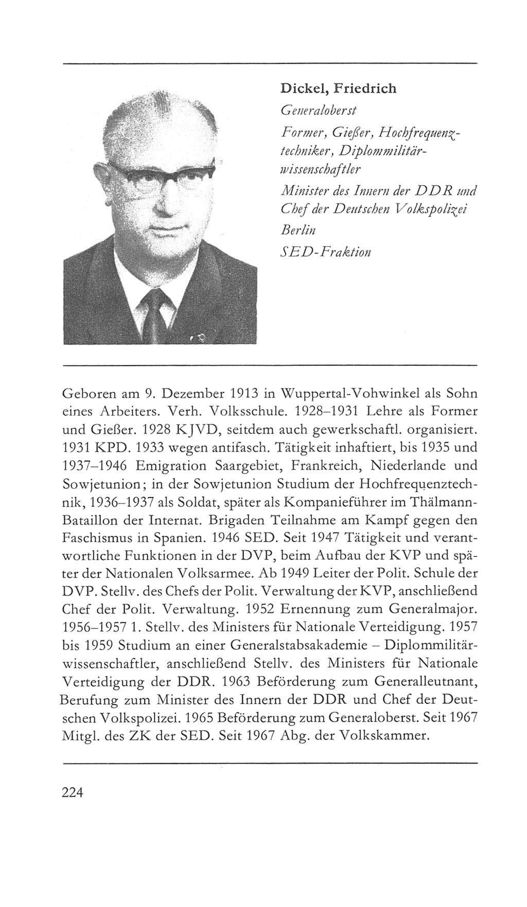 Volkskammer (VK) der Deutschen Demokratischen Republik (DDR) 5. Wahlperiode 1967-1971, Seite 224 (VK. DDR 5. WP. 1967-1971, S. 224)