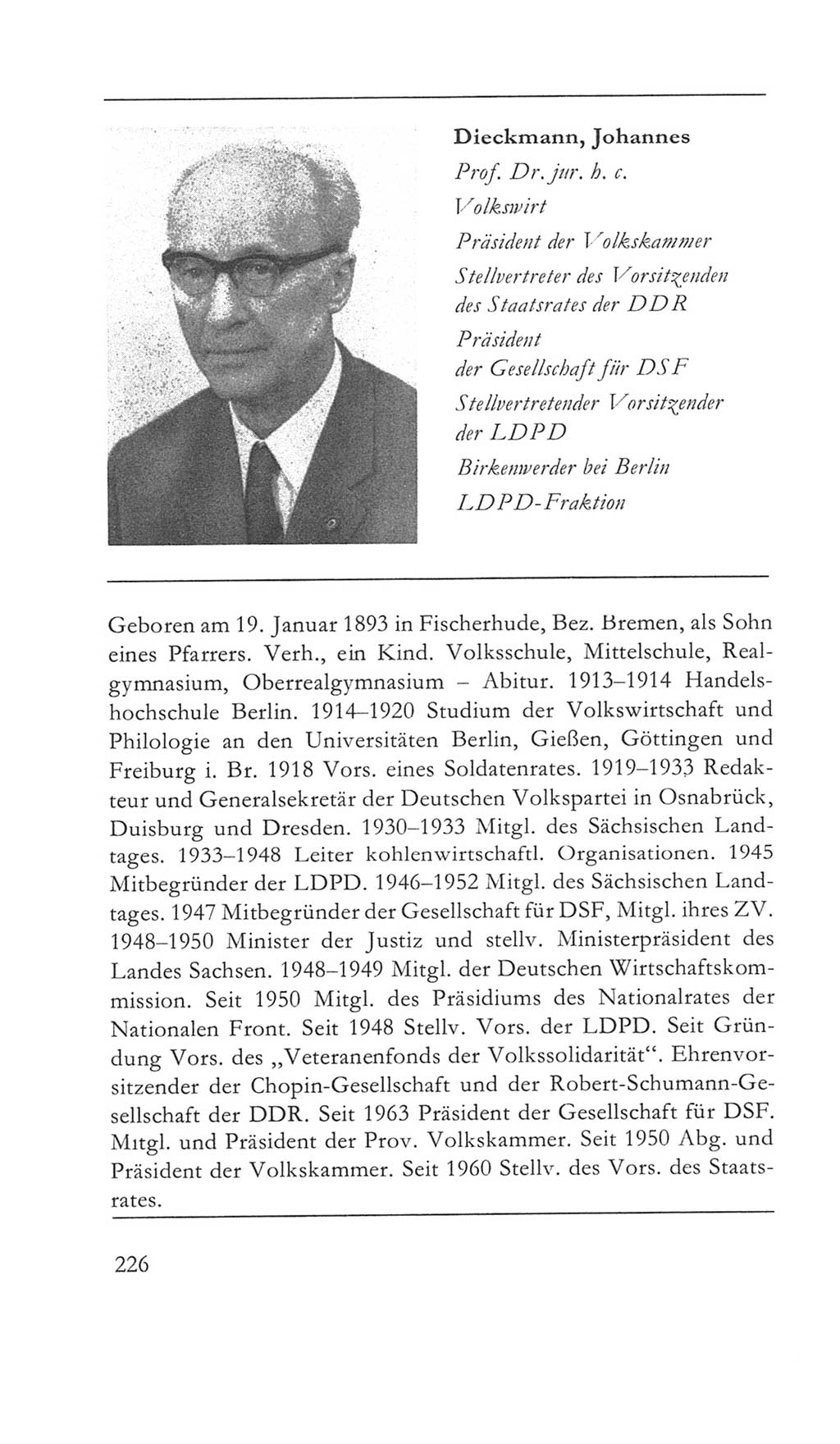 Volkskammer (VK) der Deutschen Demokratischen Republik (DDR) 5. Wahlperiode 1967-1971, Seite 226 (VK. DDR 5. WP. 1967-1971, S. 226)